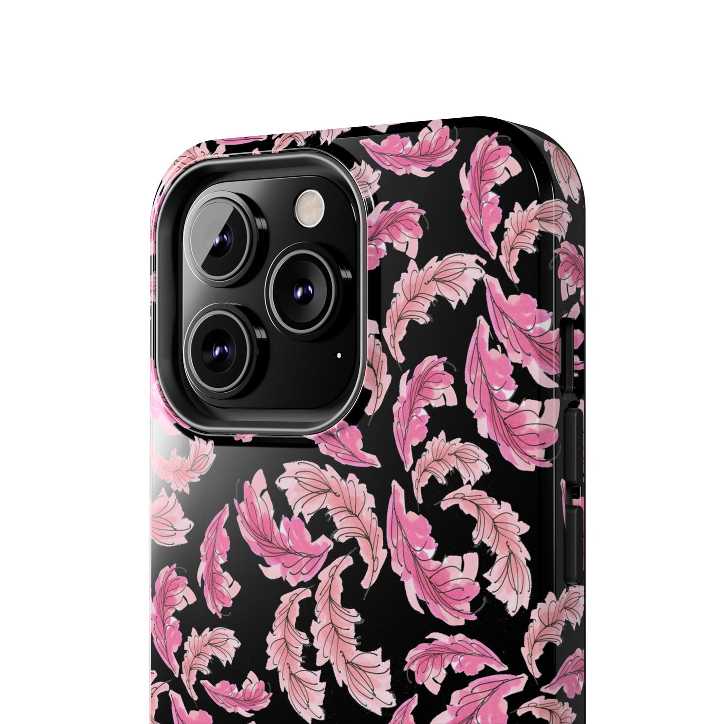 Flam Feathers Black Phone Case