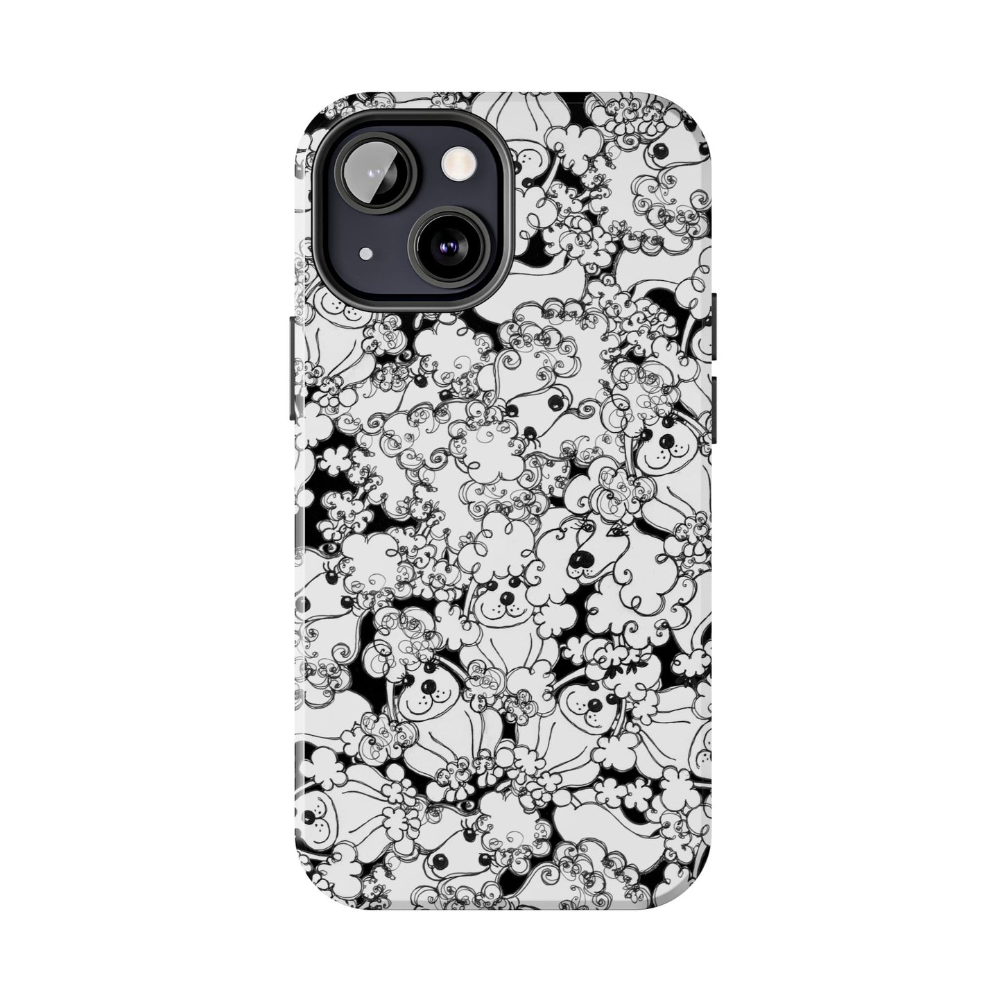 Poodle Party Black Phone Case