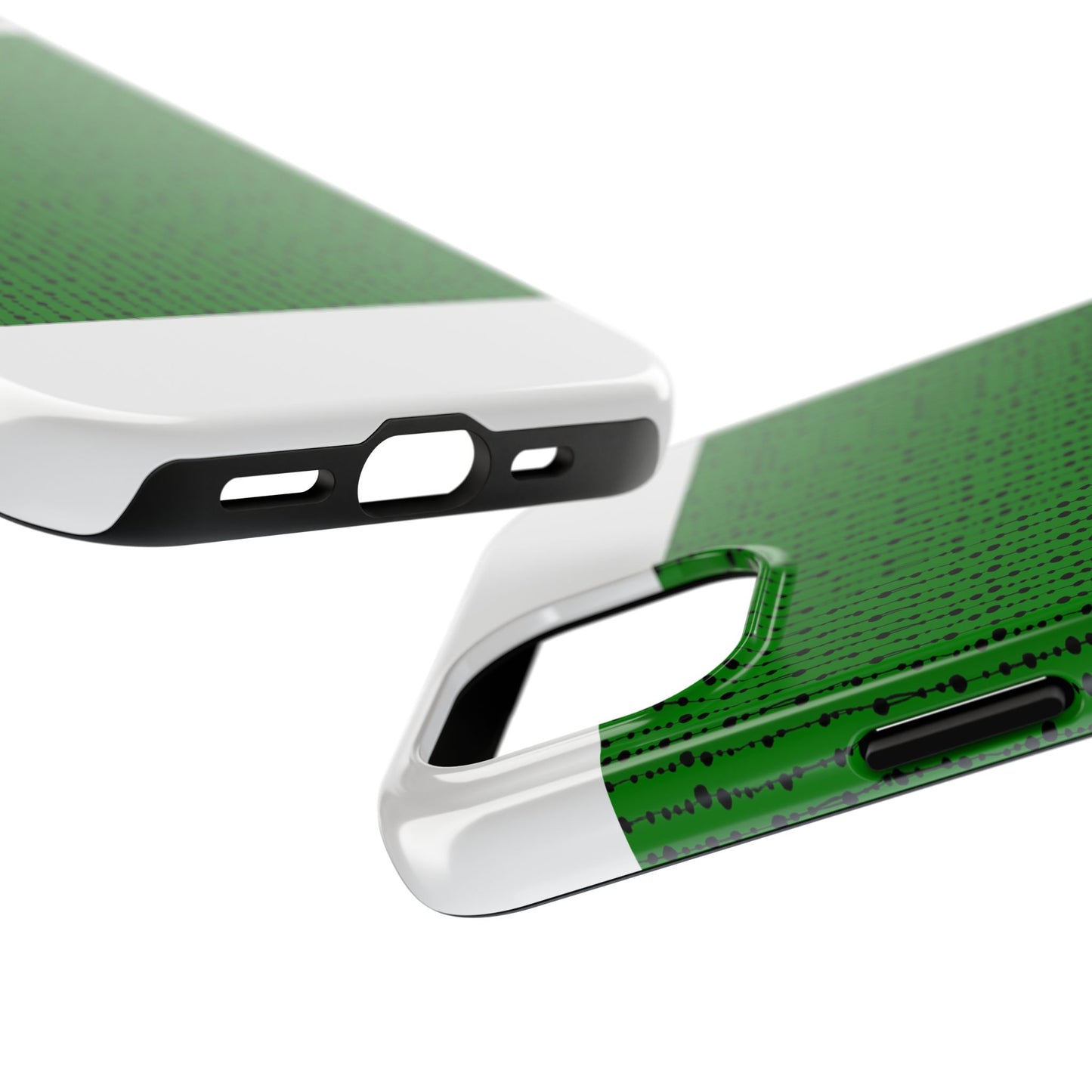 Beaded Curtain Green / Black Phone Case