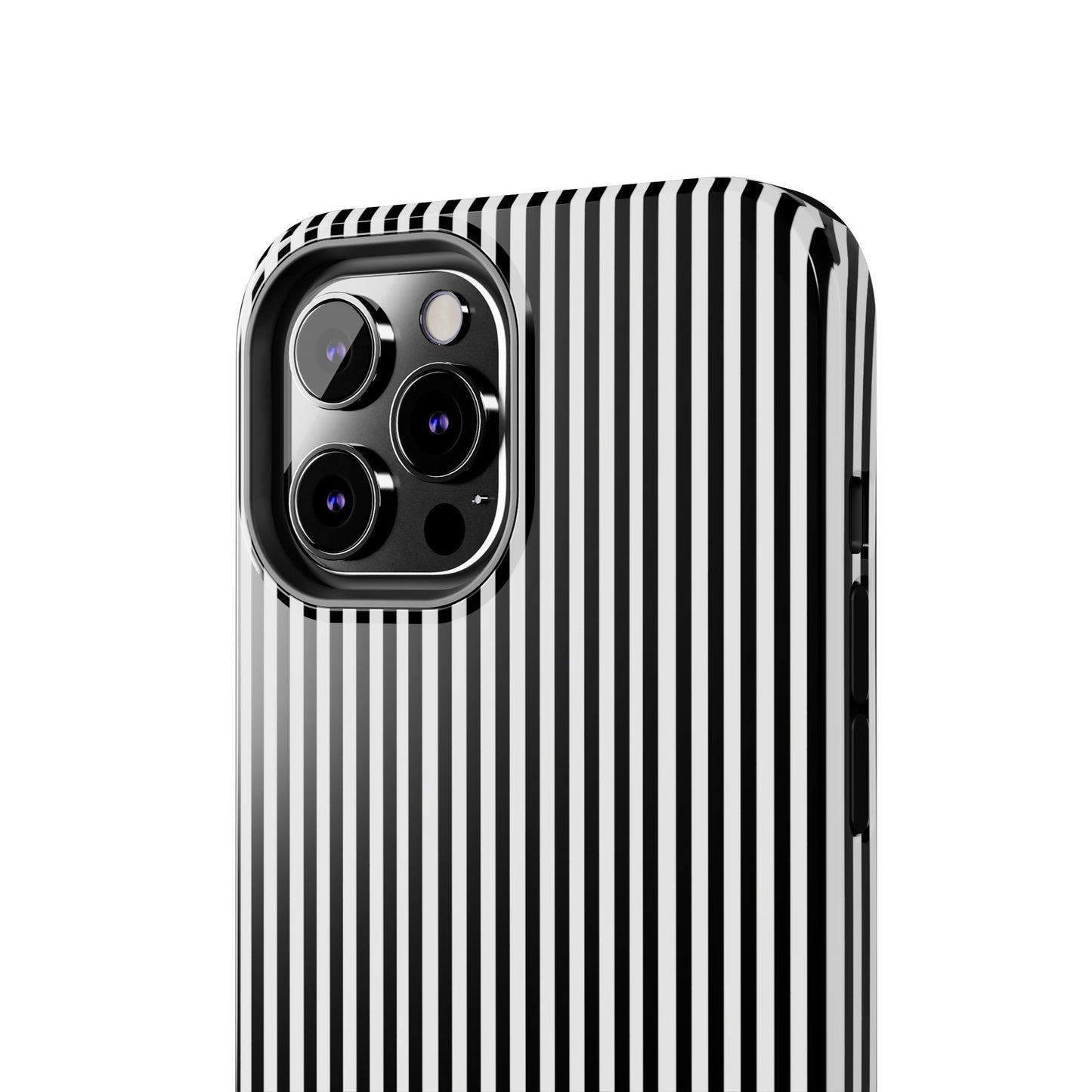 Stripe White / Black Phone Case