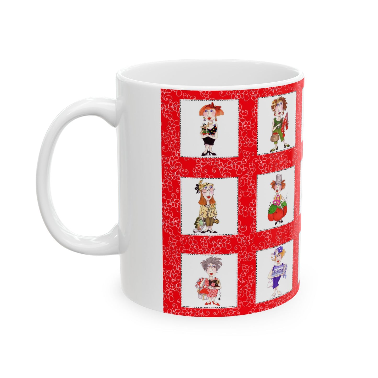 Sewphisticates Red / White Cup