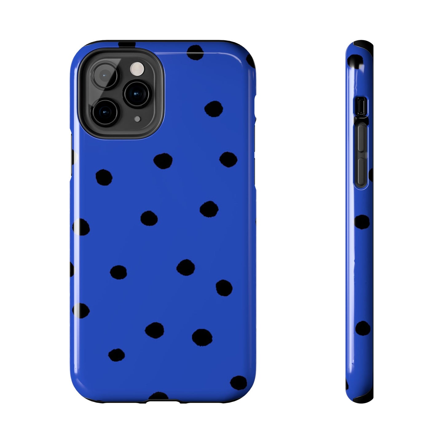 Dinky Dots Blue / Black Phone Case