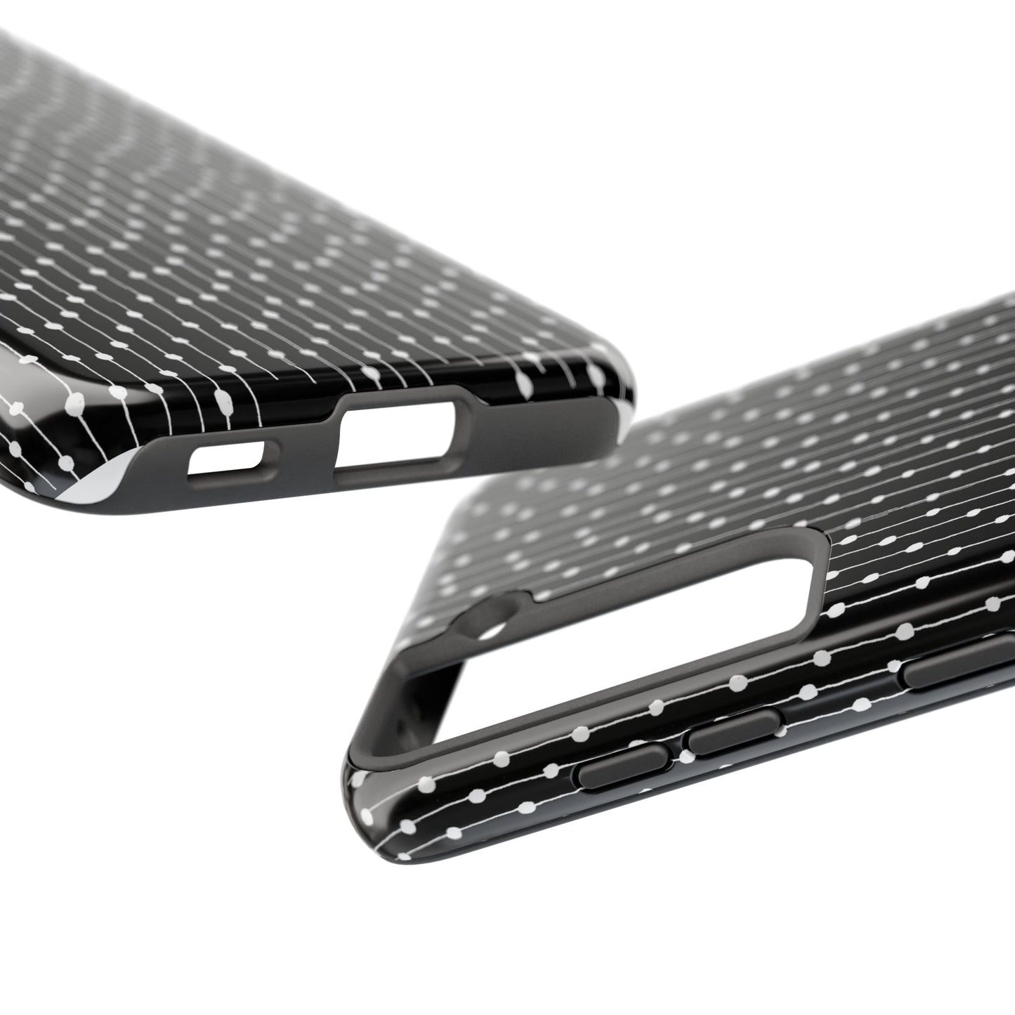 Pin Stripe Black / White Phone Case