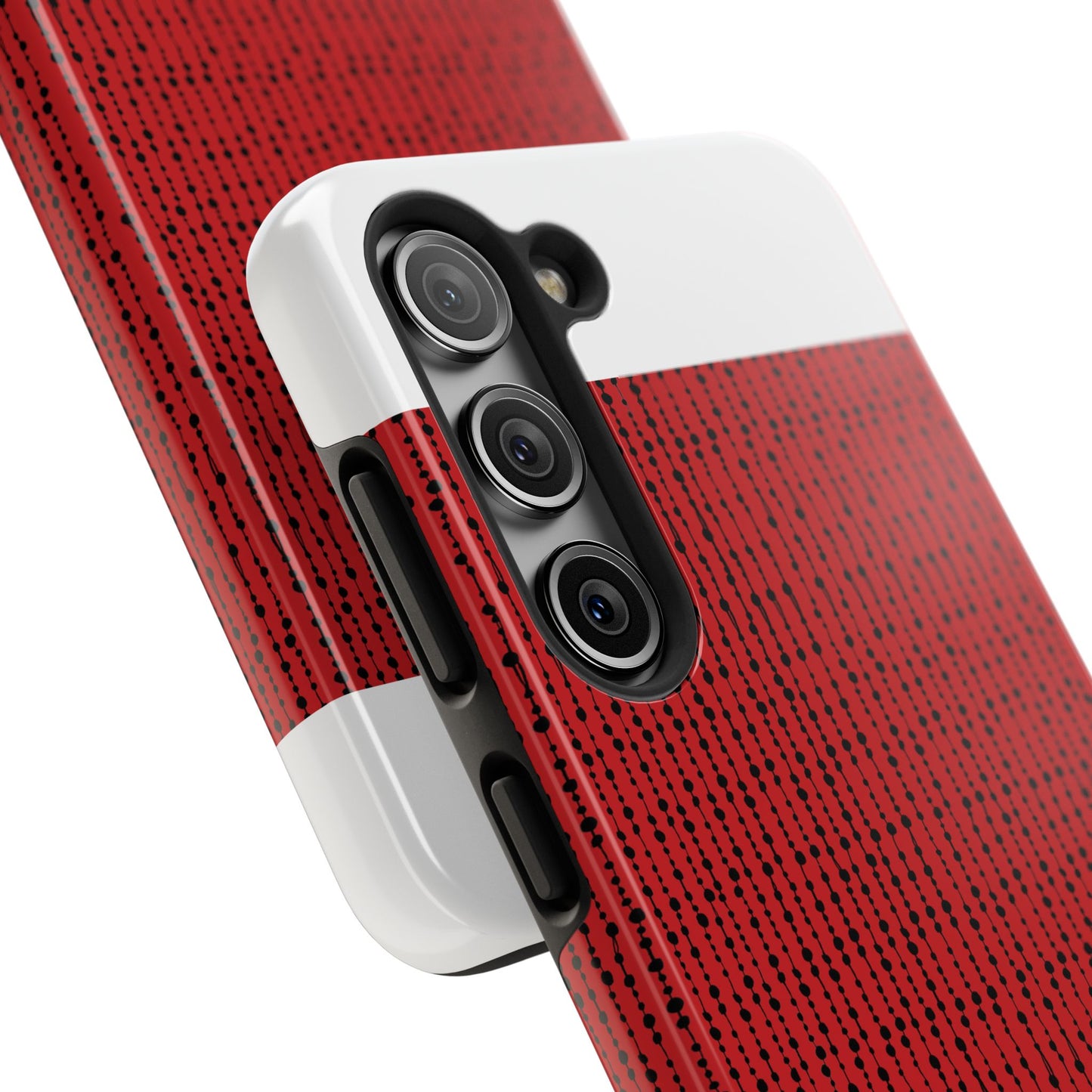 Beaded Curtain Red / Black Phone Case