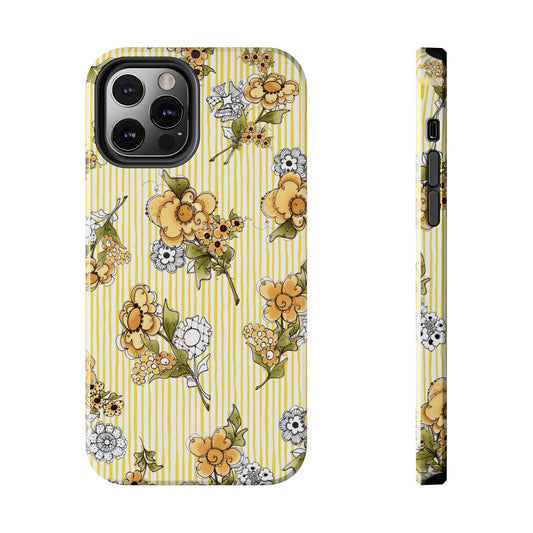 Bee Floral White / Yellow Phone Case