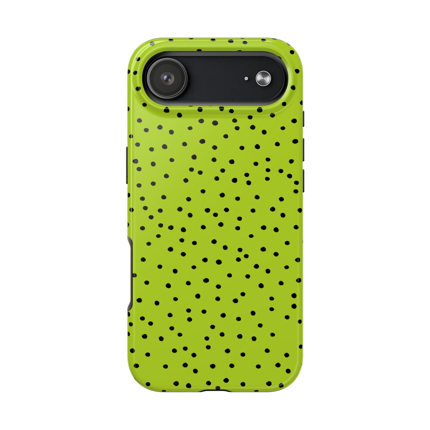 Dinky Dots Lime / Black Phone Case