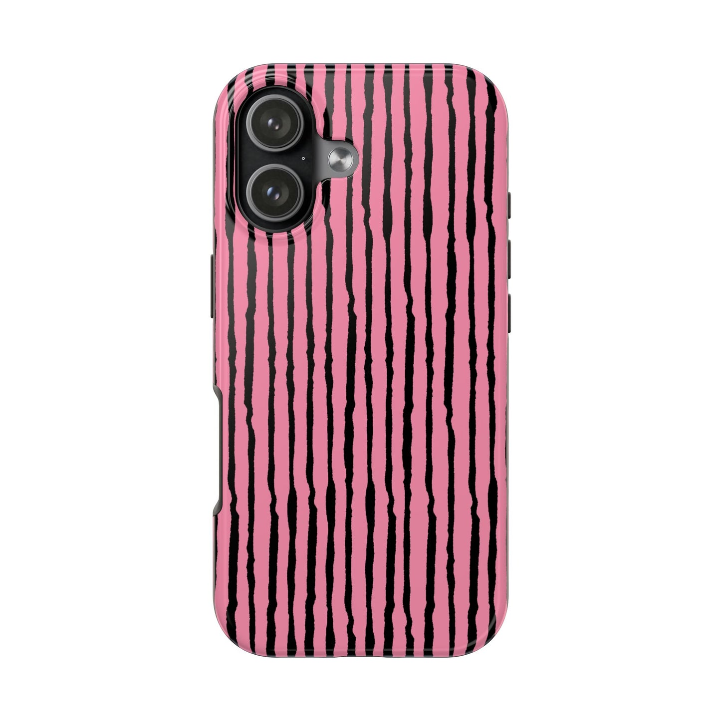 Sorta Stripe Bright Pink / Black Phone Case