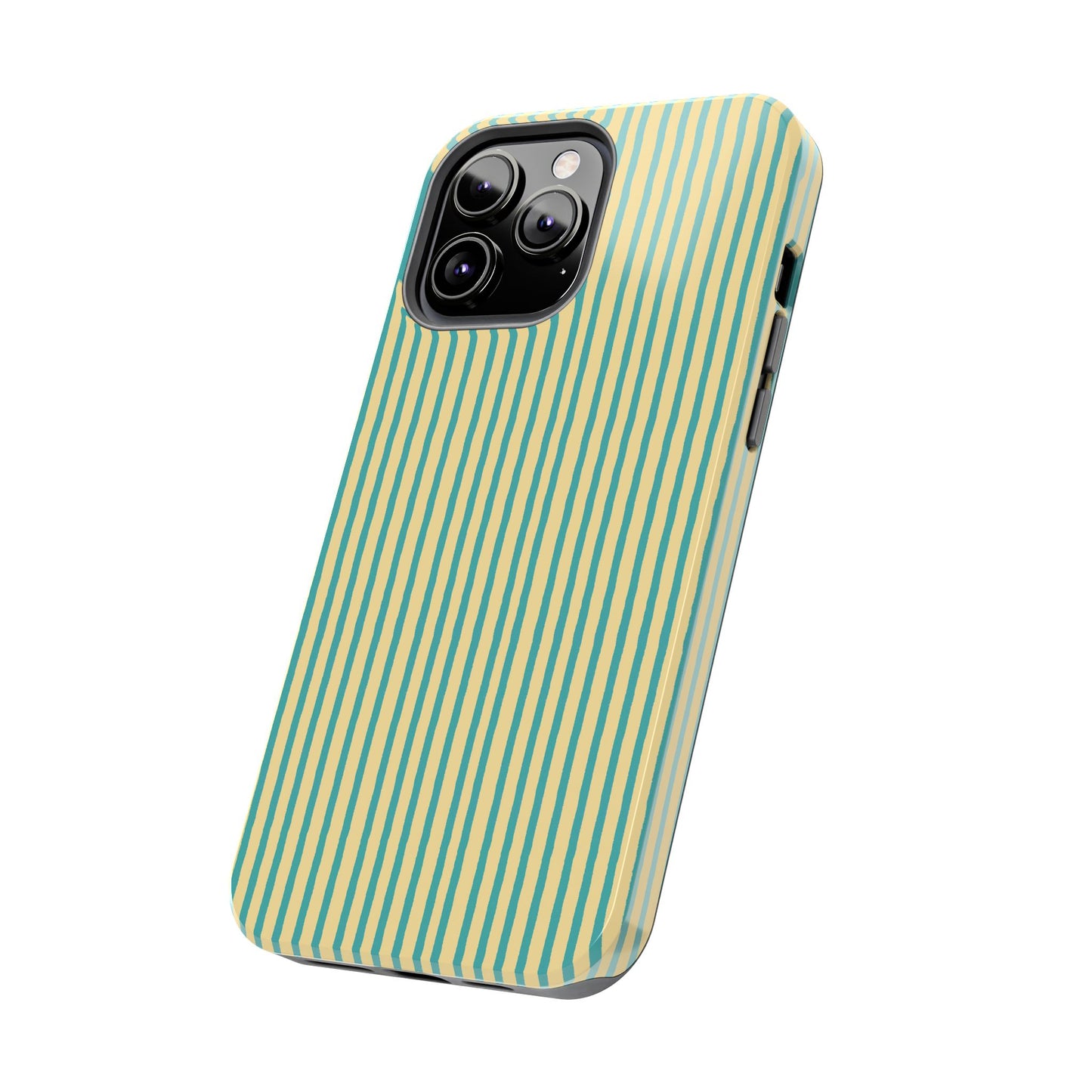 Stripe Yellow / Turquoise Phone Case