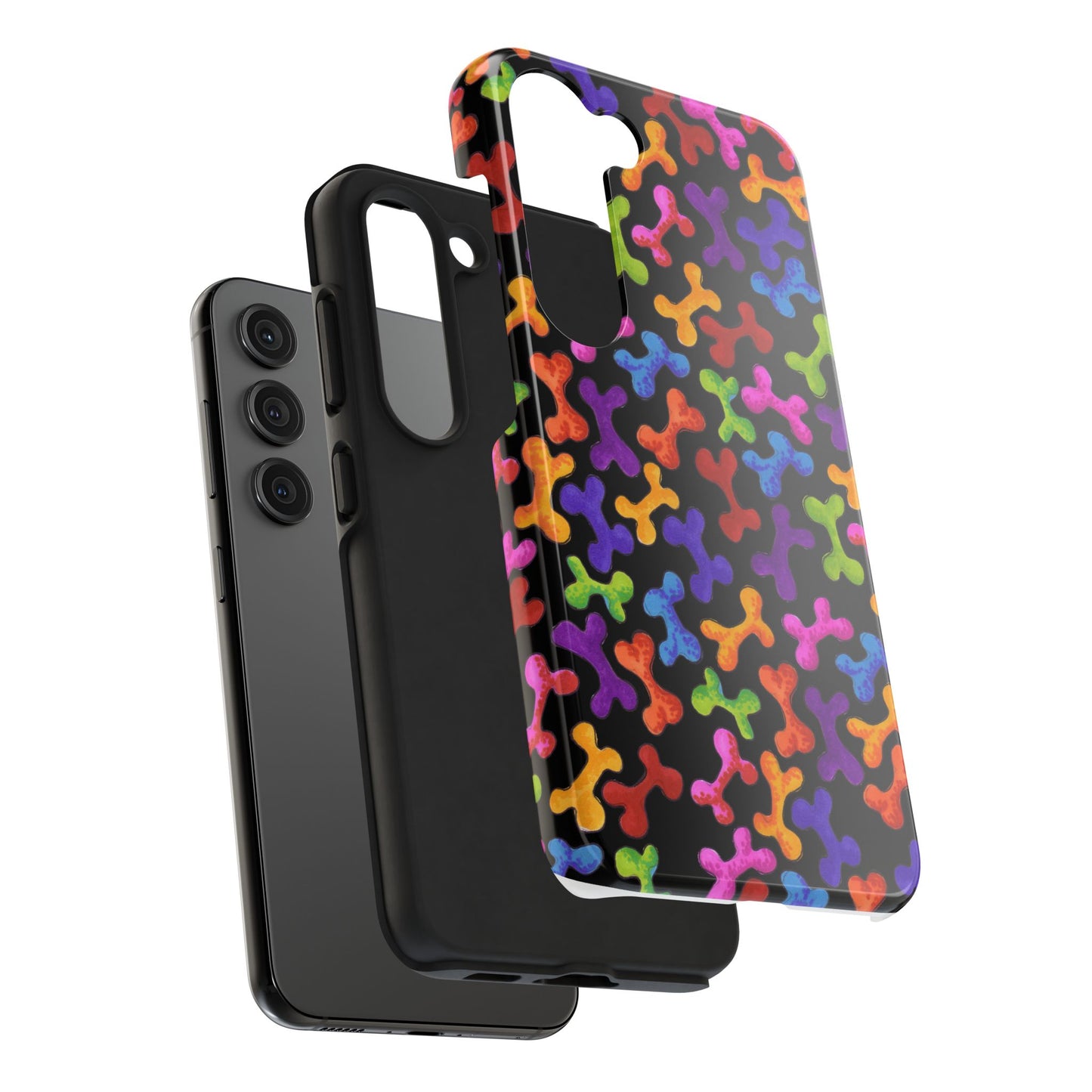 Fancy Bones Black / Multi Phone Case