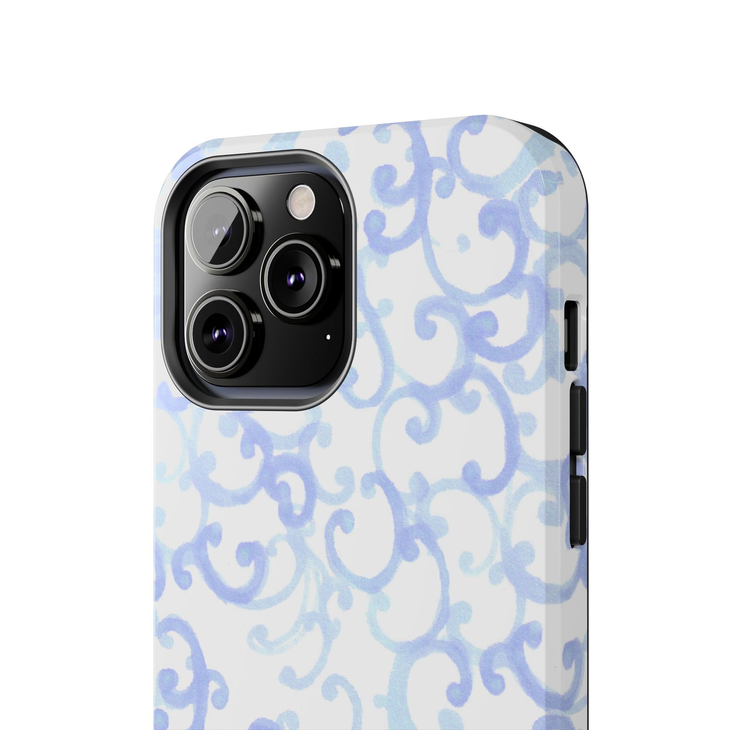 Scrollie White / Blue Phone Case