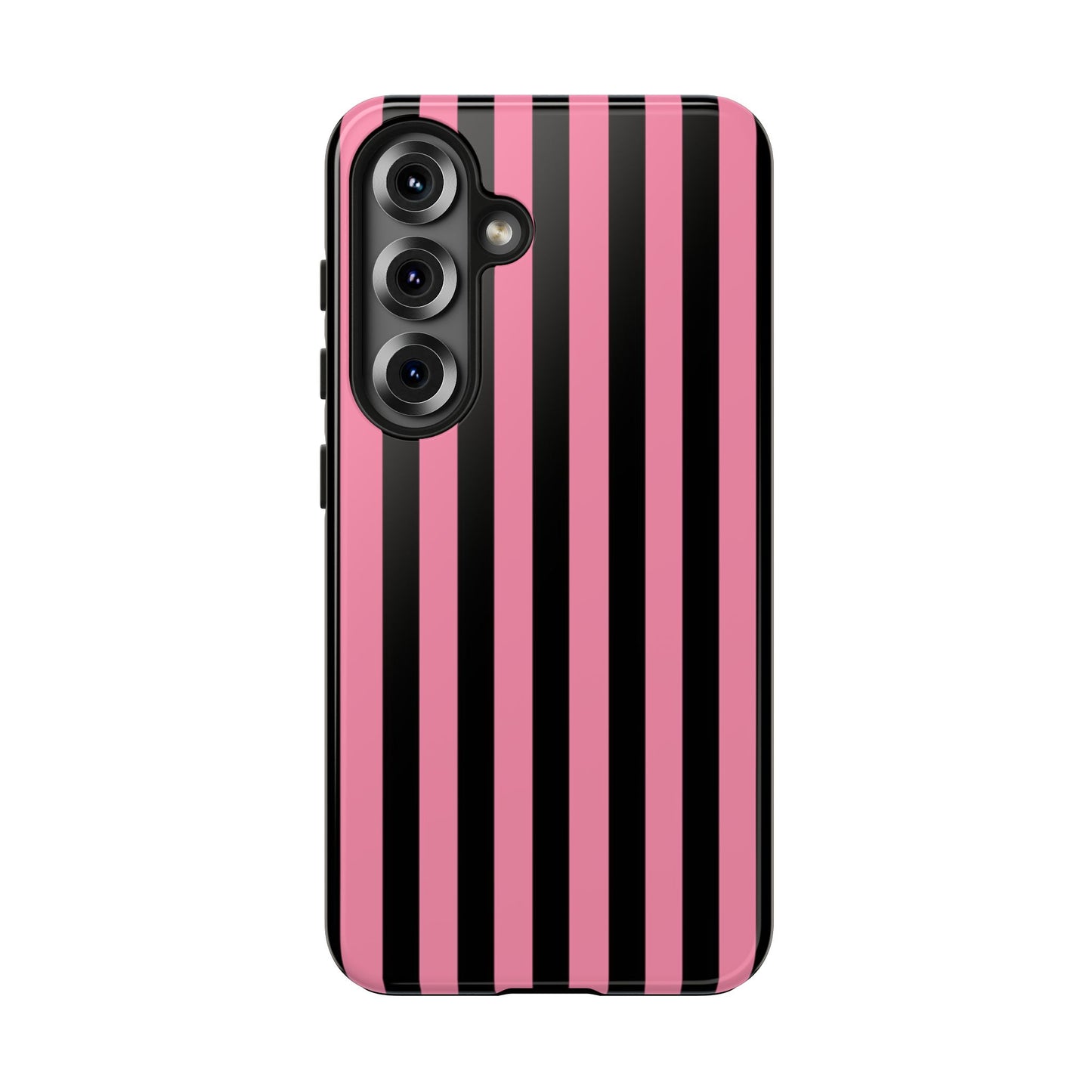 Vertical Stripe Pink / Black Phone Case