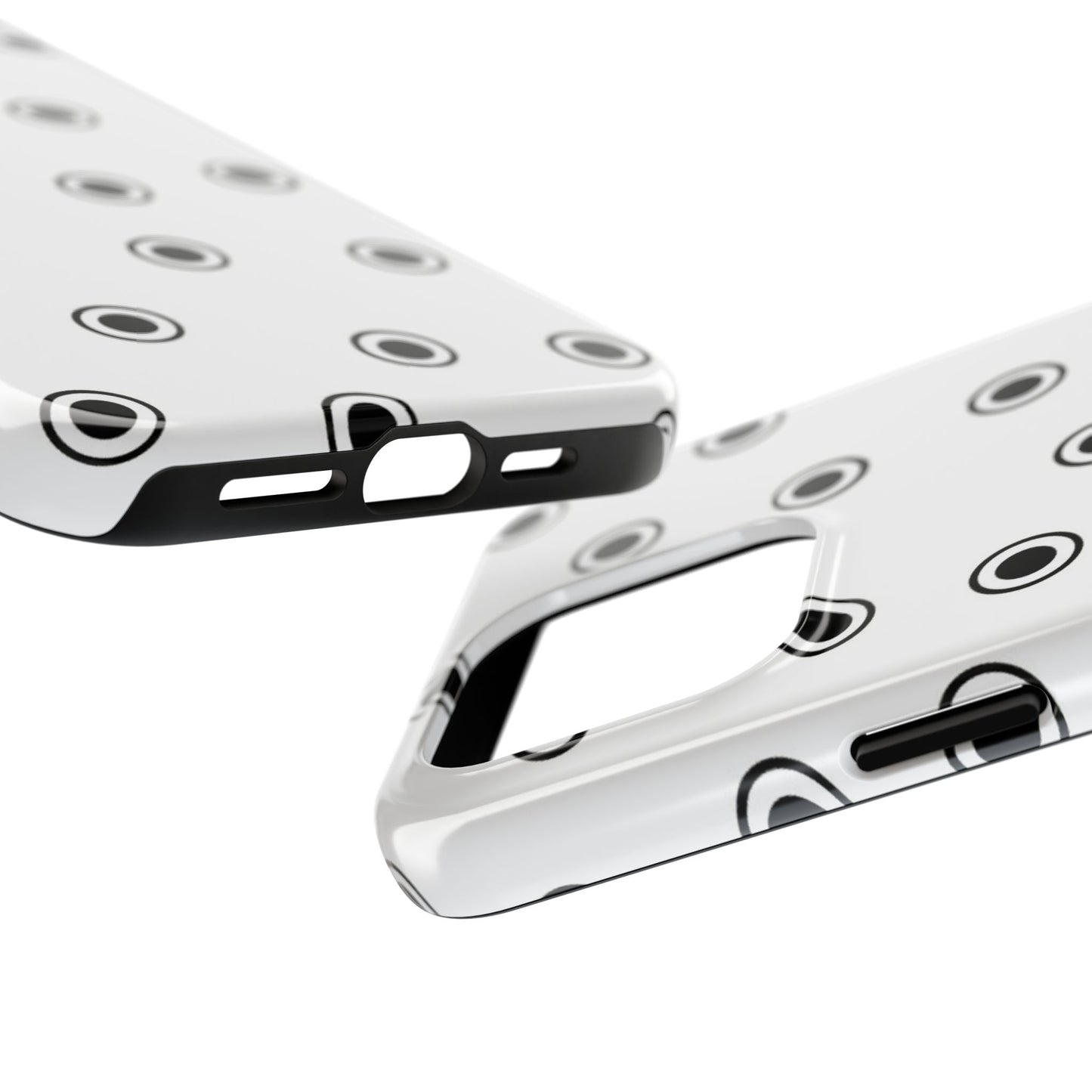 CD Dots White / Black Phone Case