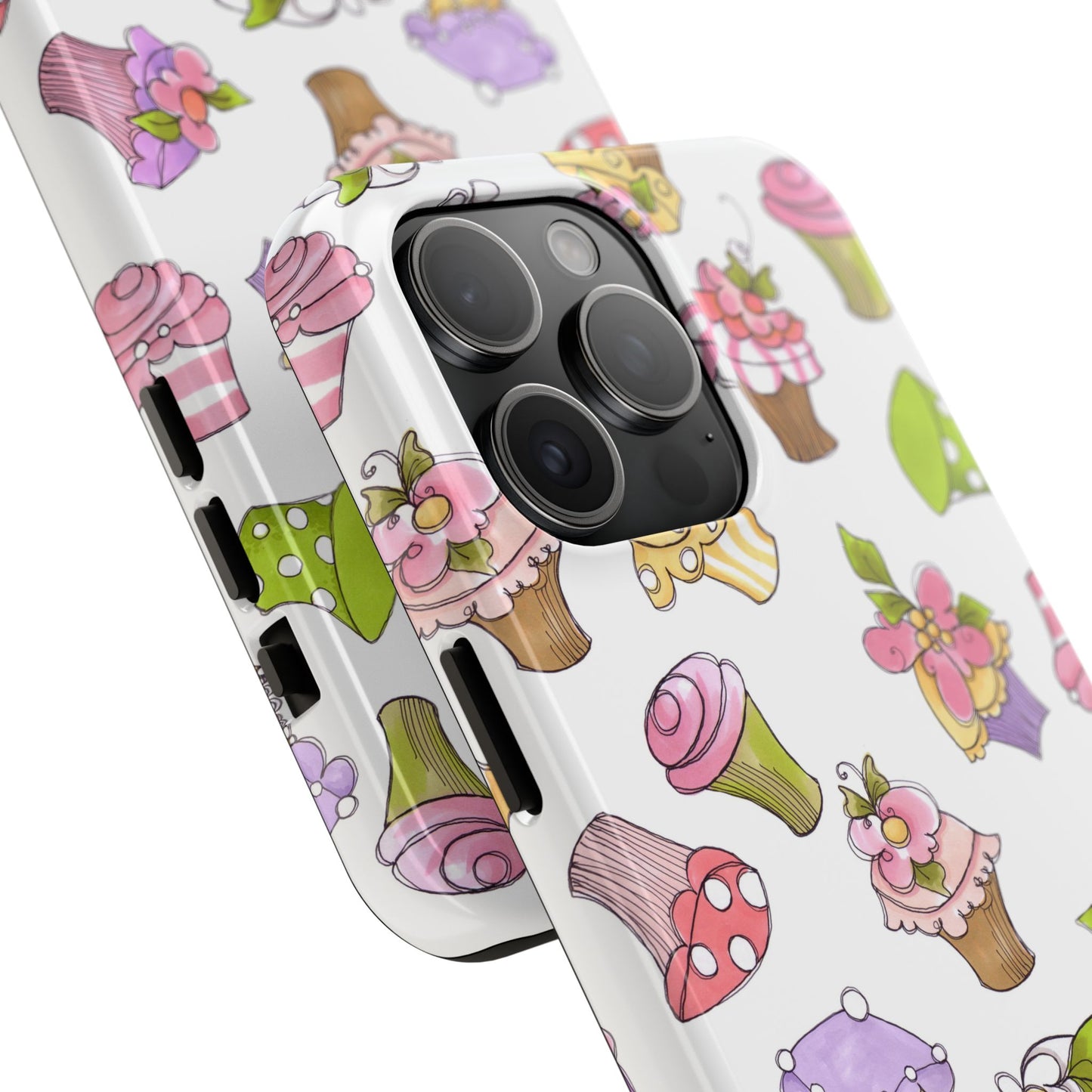 Cupcake Toss White Phone Case