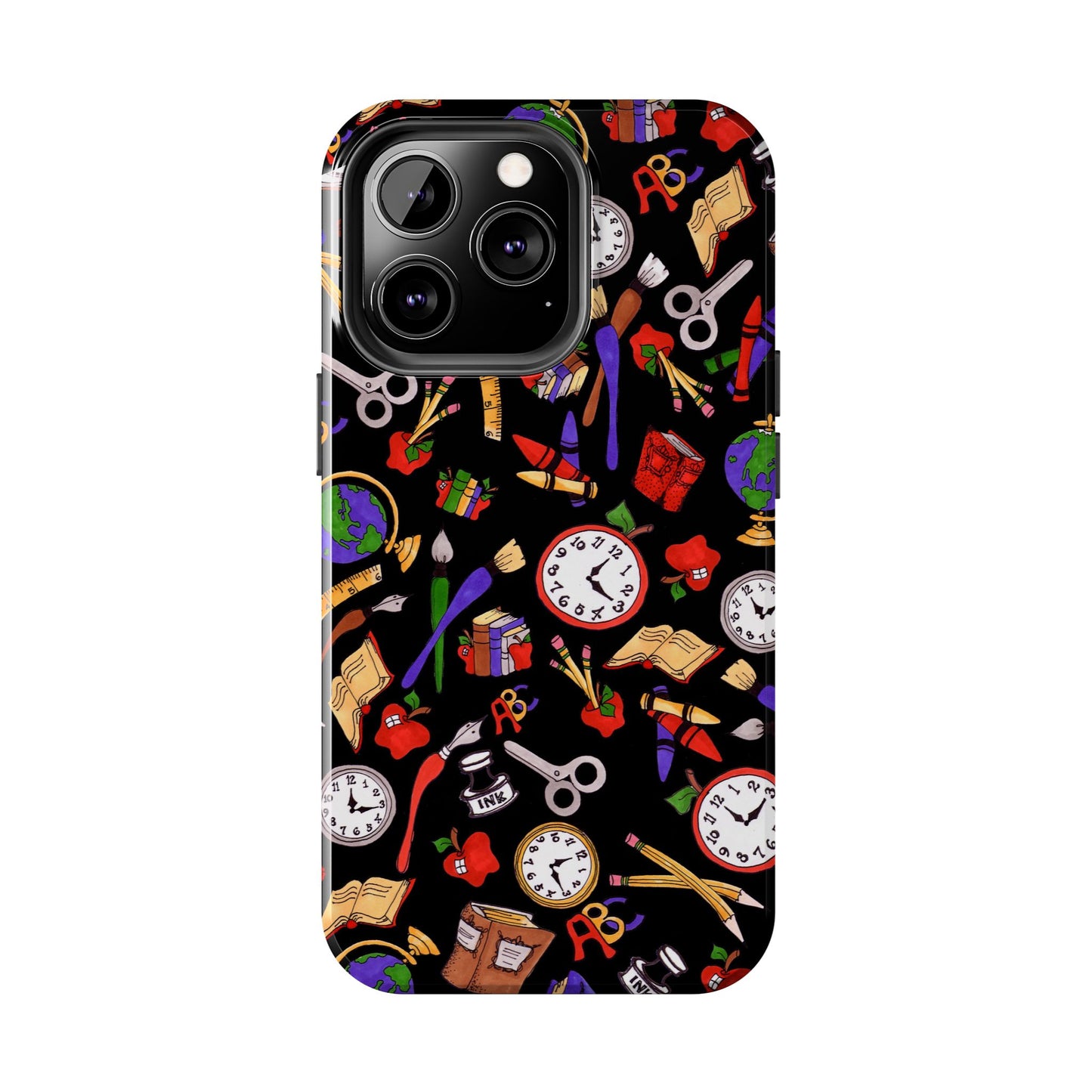 School Stuff Black Phone Case