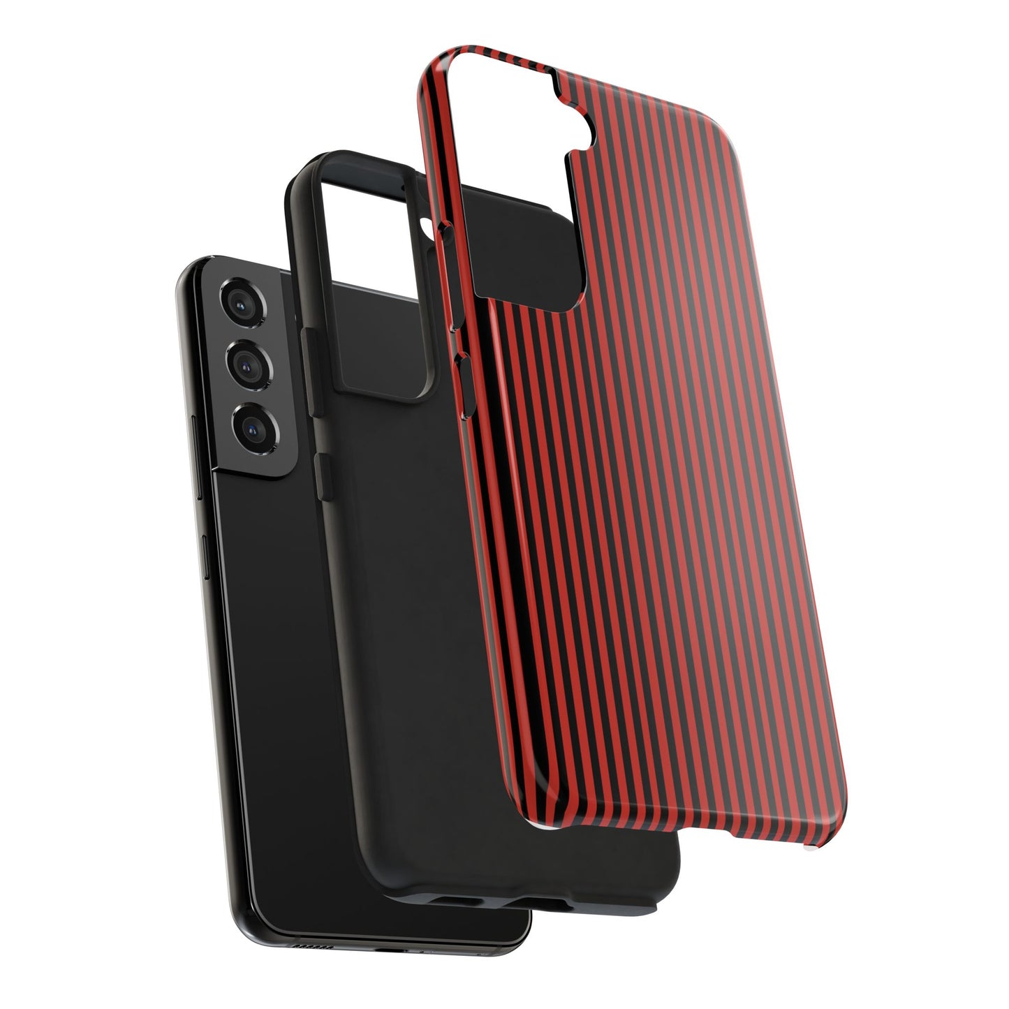 Stripe Red / Black Phone Case