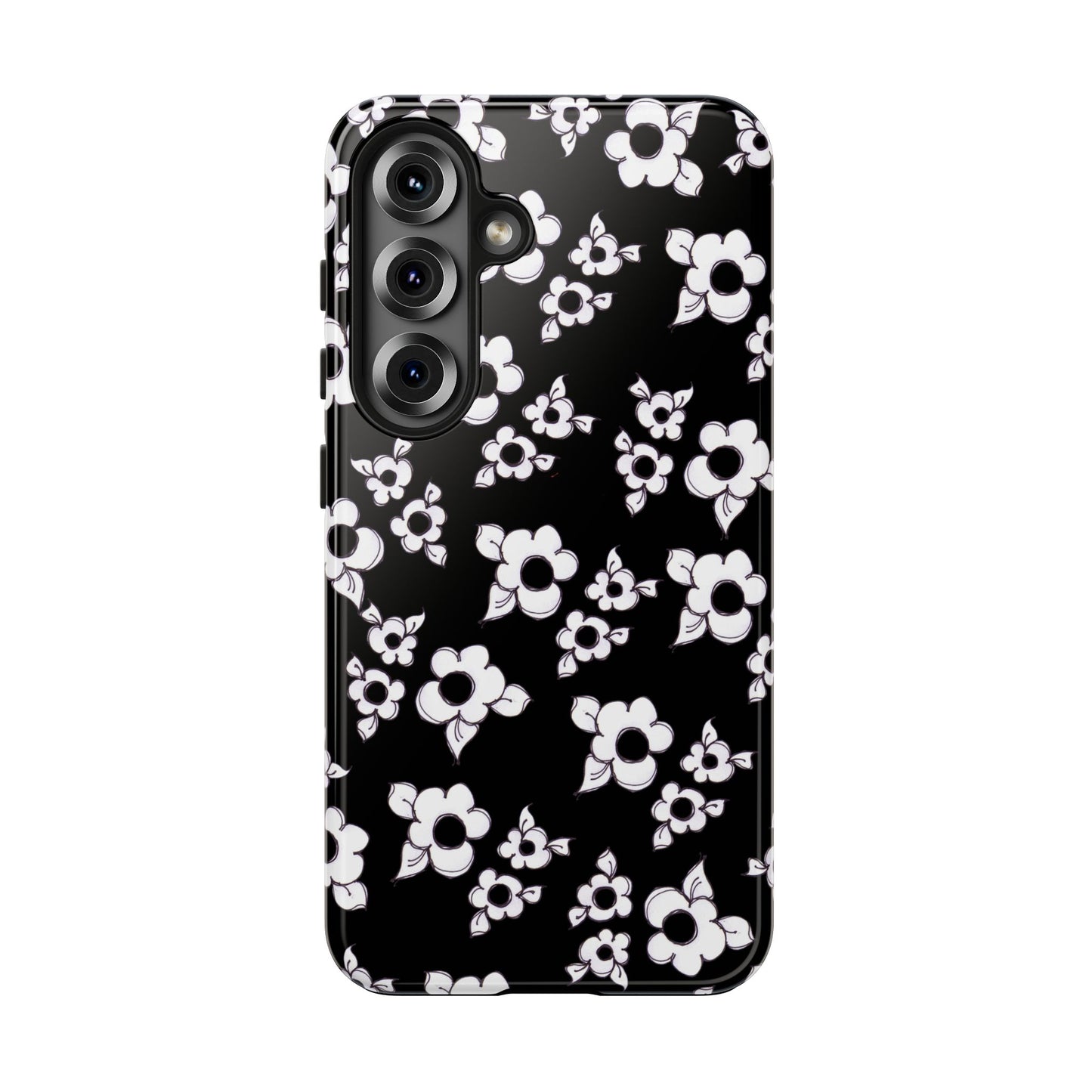 Daisy Cluster Black / White Phone Case