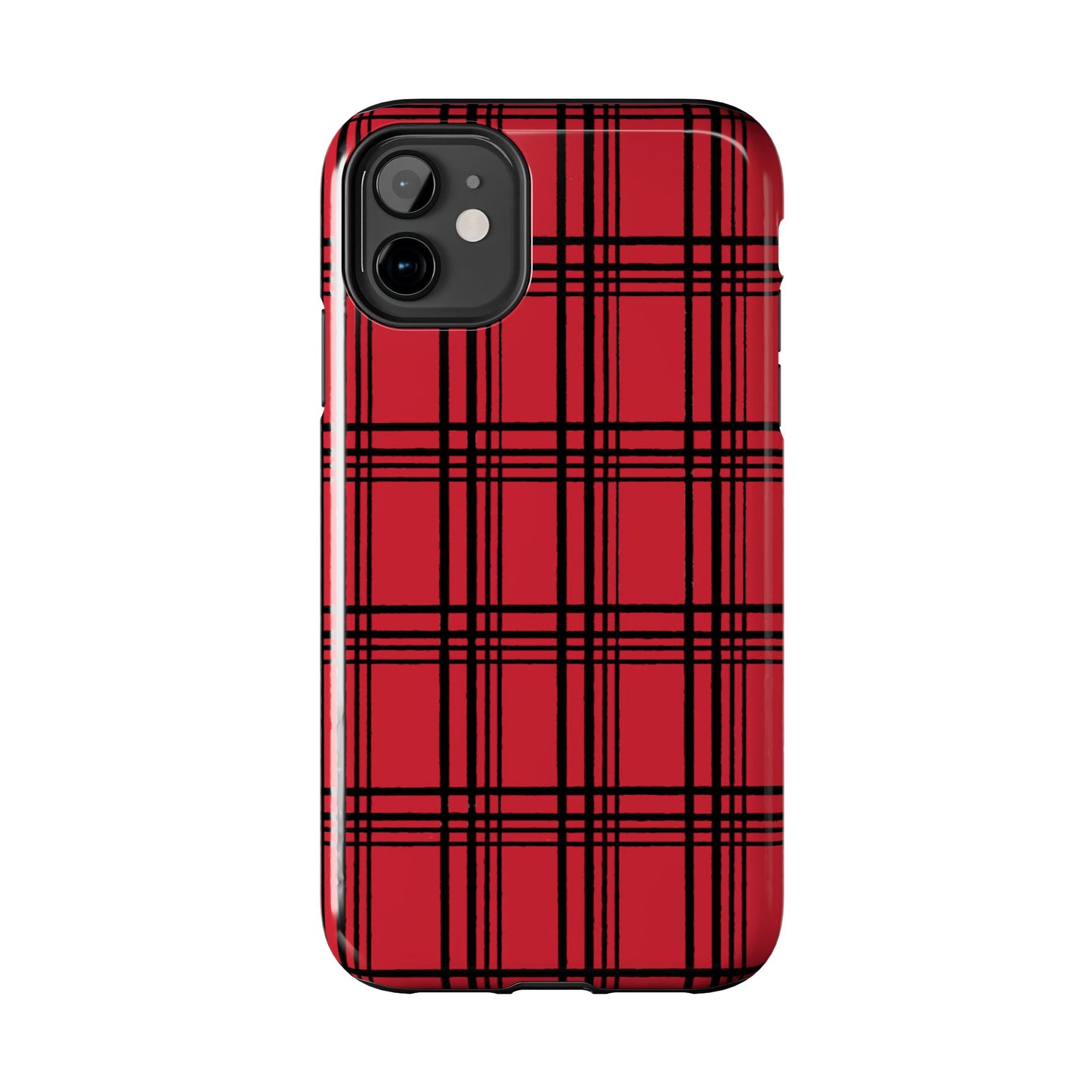 Glad Plaid Red / Black Phone Case