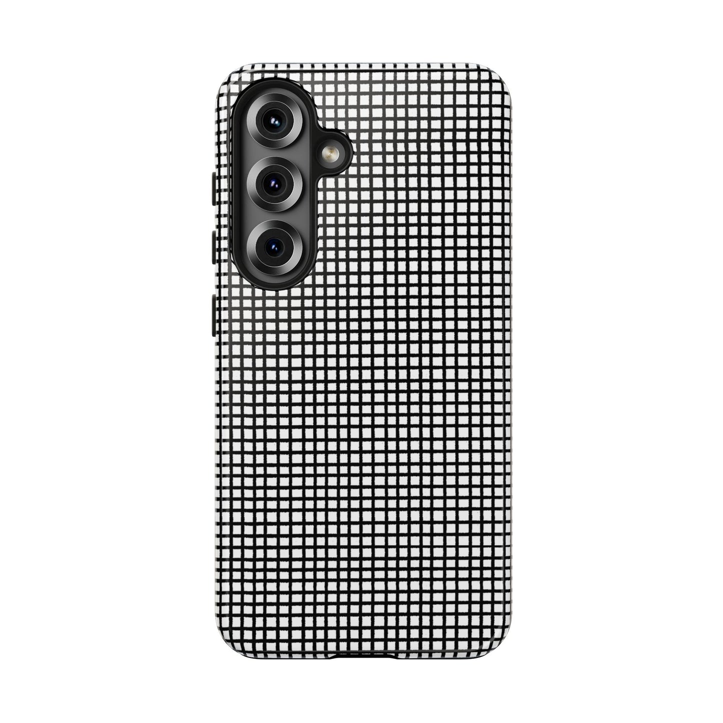 Gingham Black / White Phone Case