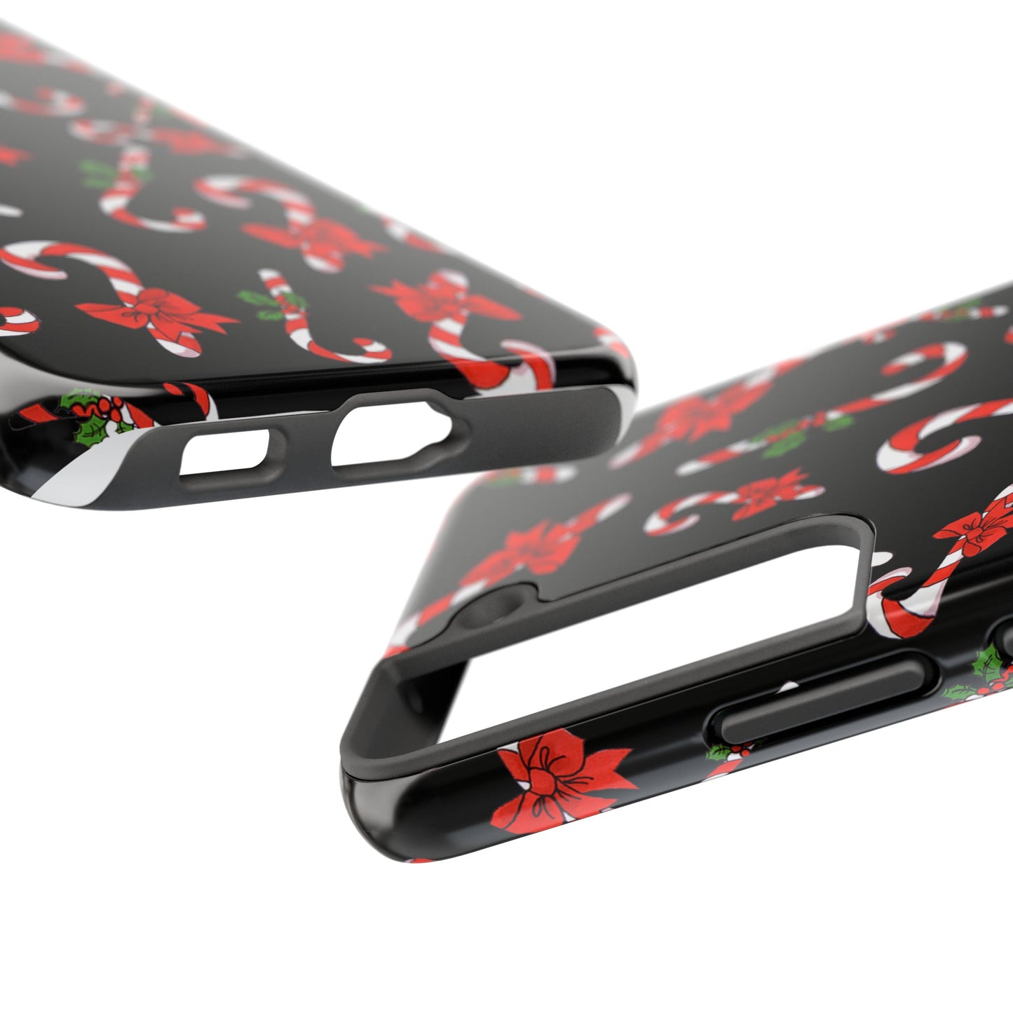 Candy Cane Crowd Black Phone Case