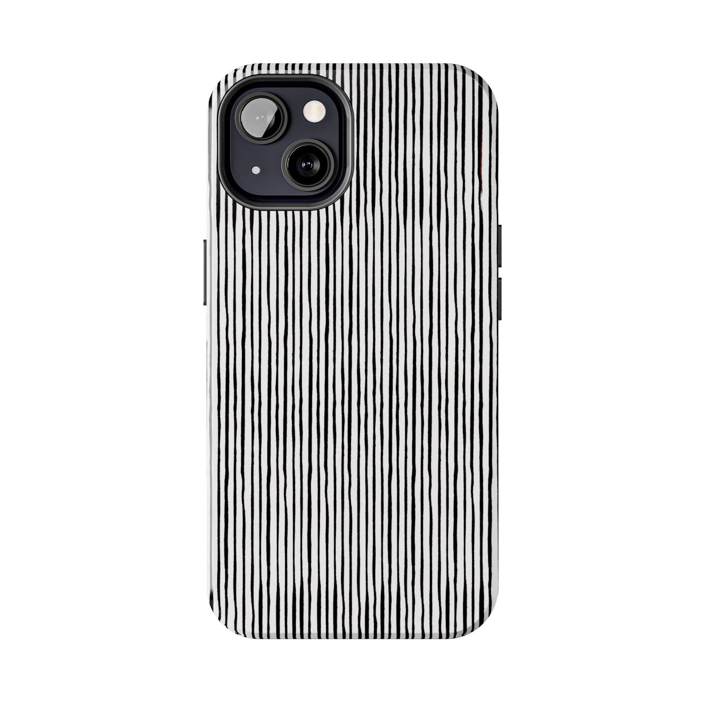 Quirky Pin Stripe White / Black Phone Case