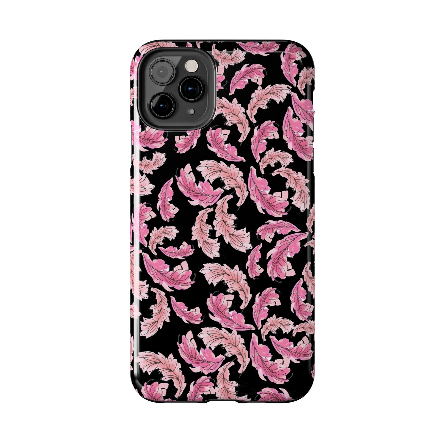 Flam Feathers Black Phone Case