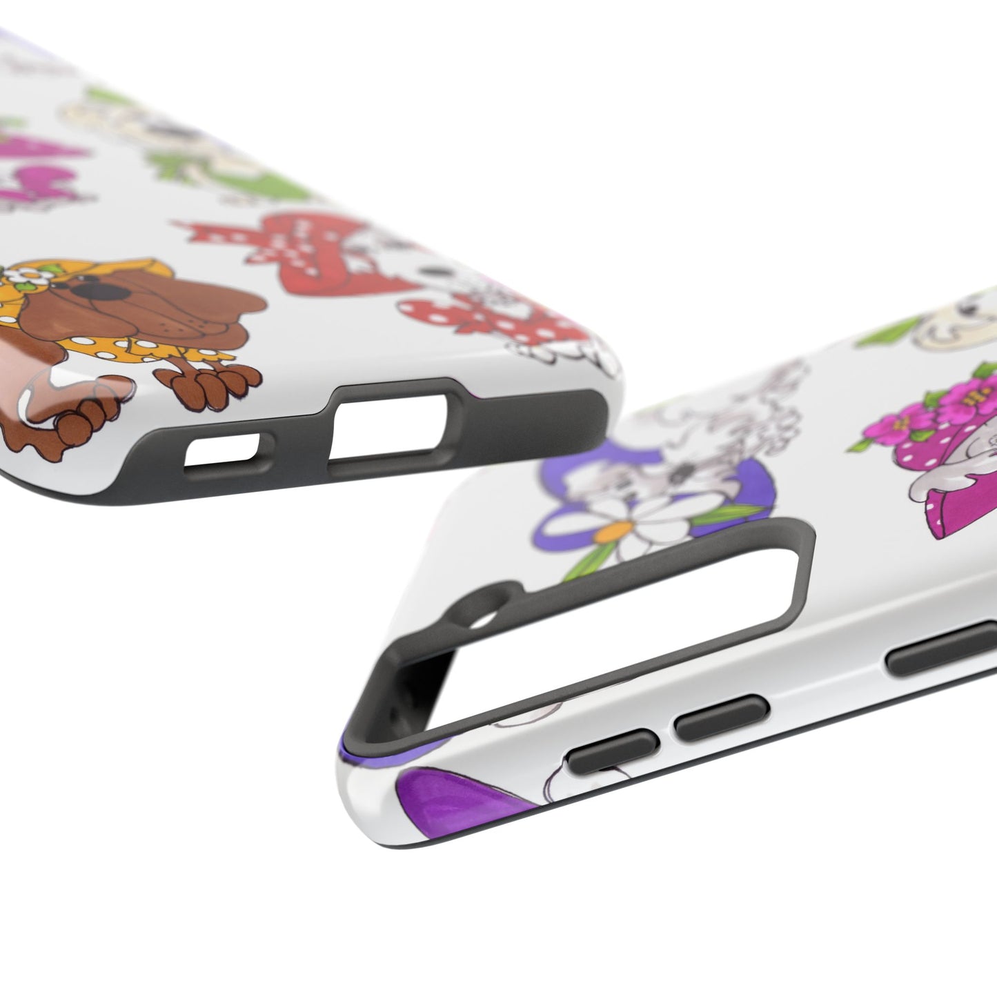 Fancy Dog Line Up White Phone Case
