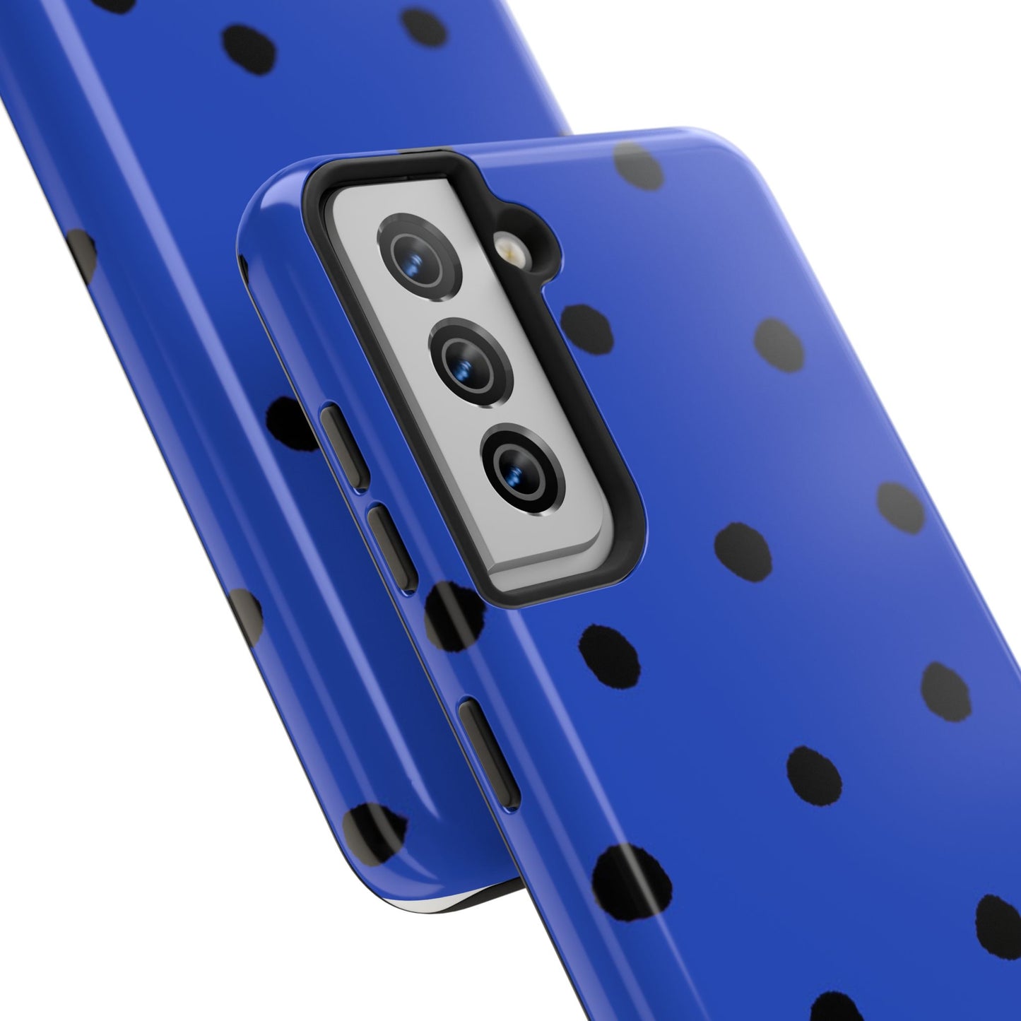 Dinky Dots Blue / Black Phone Case