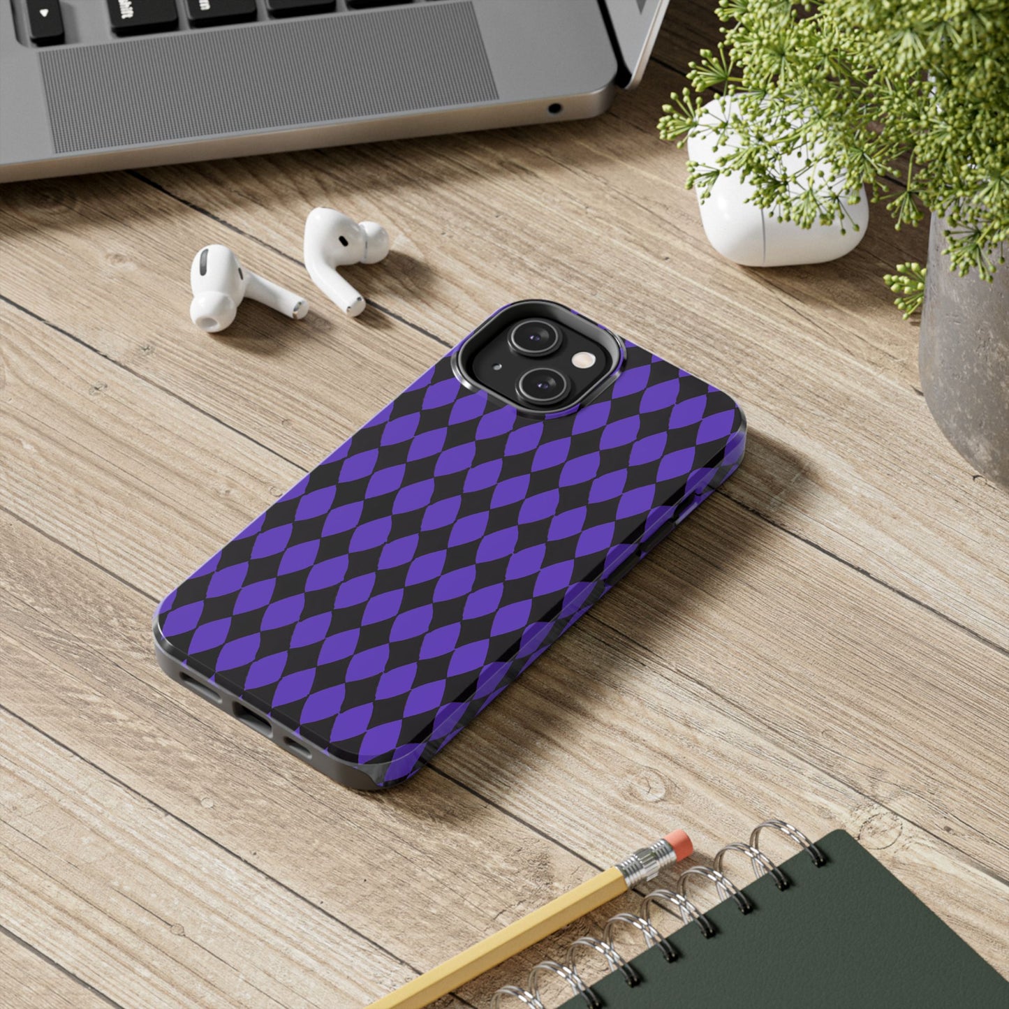 Diamond Purple / Black Phone Case