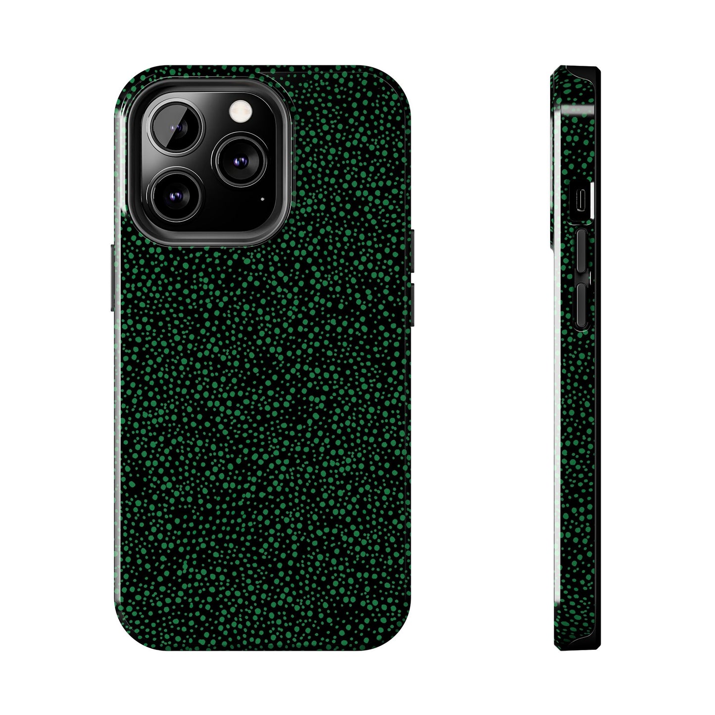 Confetti Black / Green Phone Case