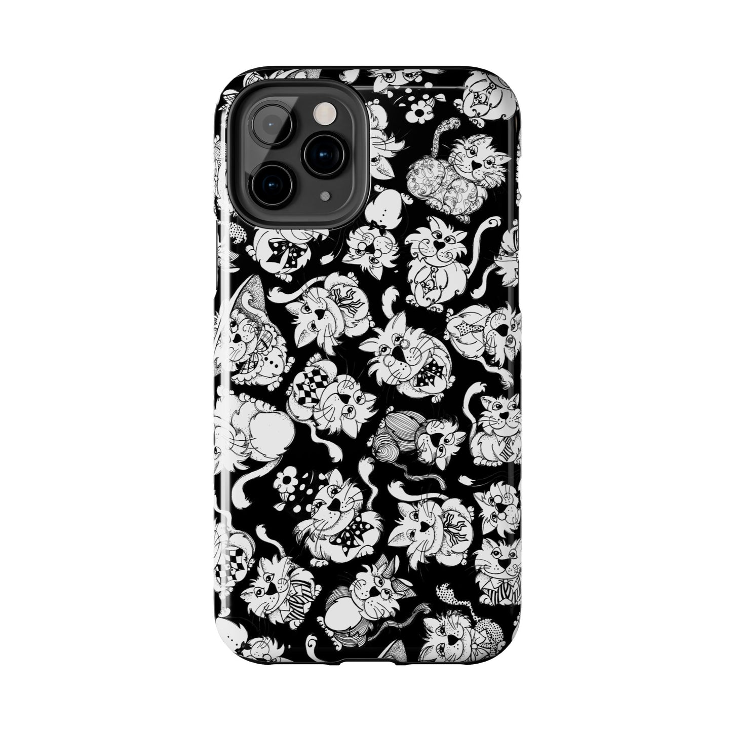 So Kitties Tossed Black Phone Case