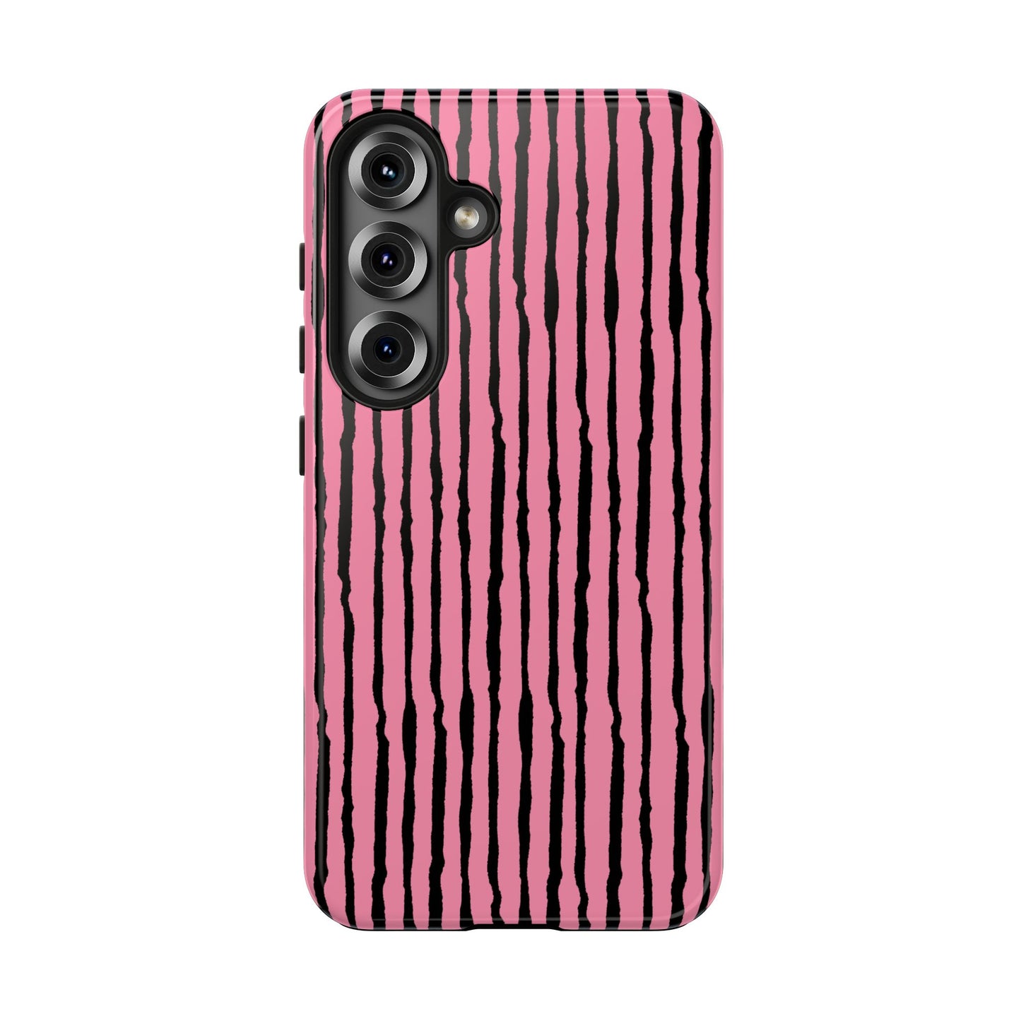 Sorta Stripe Pink / Black Phone Case