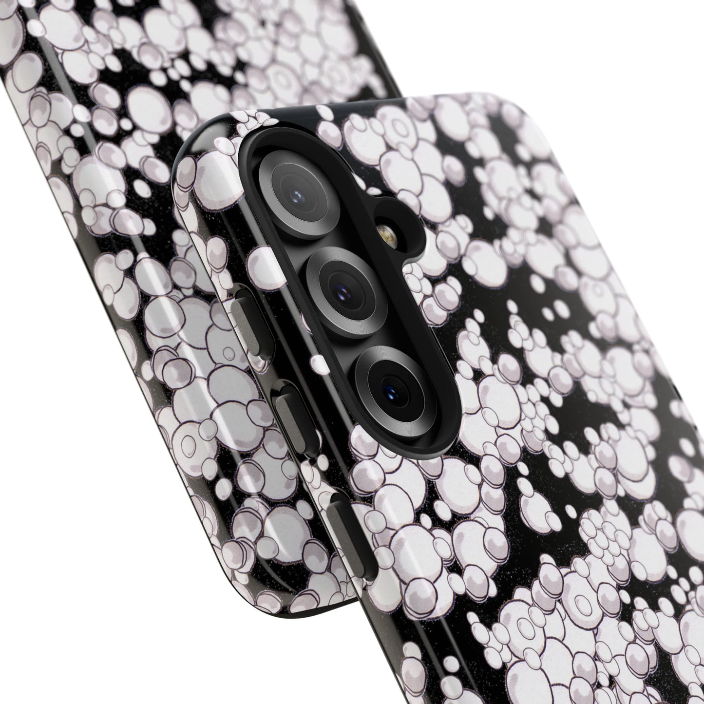 Bubble Dots Black Phone Case