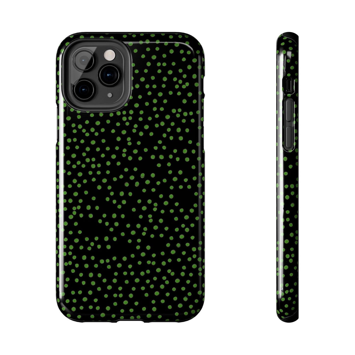 Dinky Dots Black / Green Phone Case