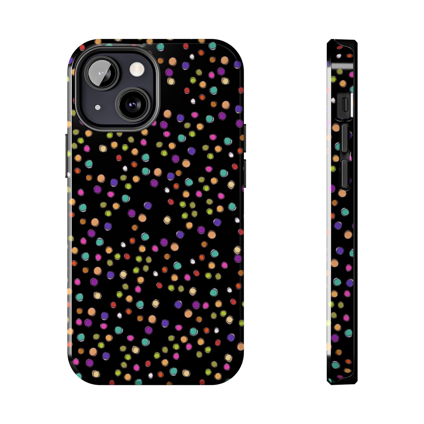 Dog Dots Black Phone Case