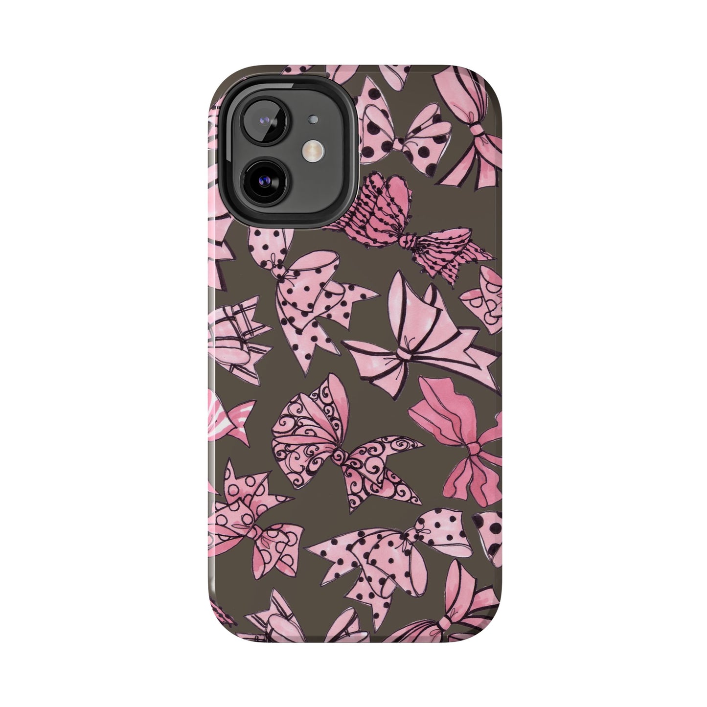 Blushing Bows Mocha Phone Case