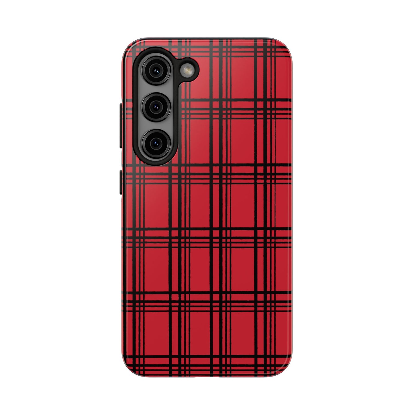Glad Plaid Red / Black Phone Case