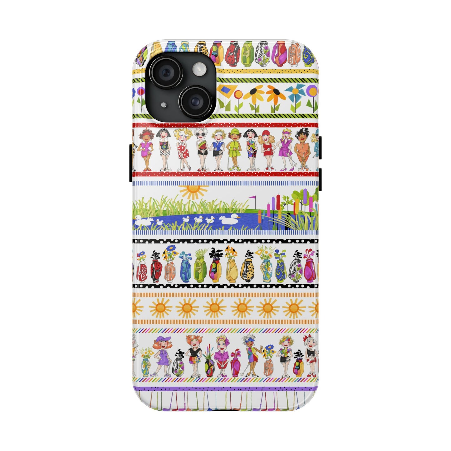 Golf Borders White Phone Case