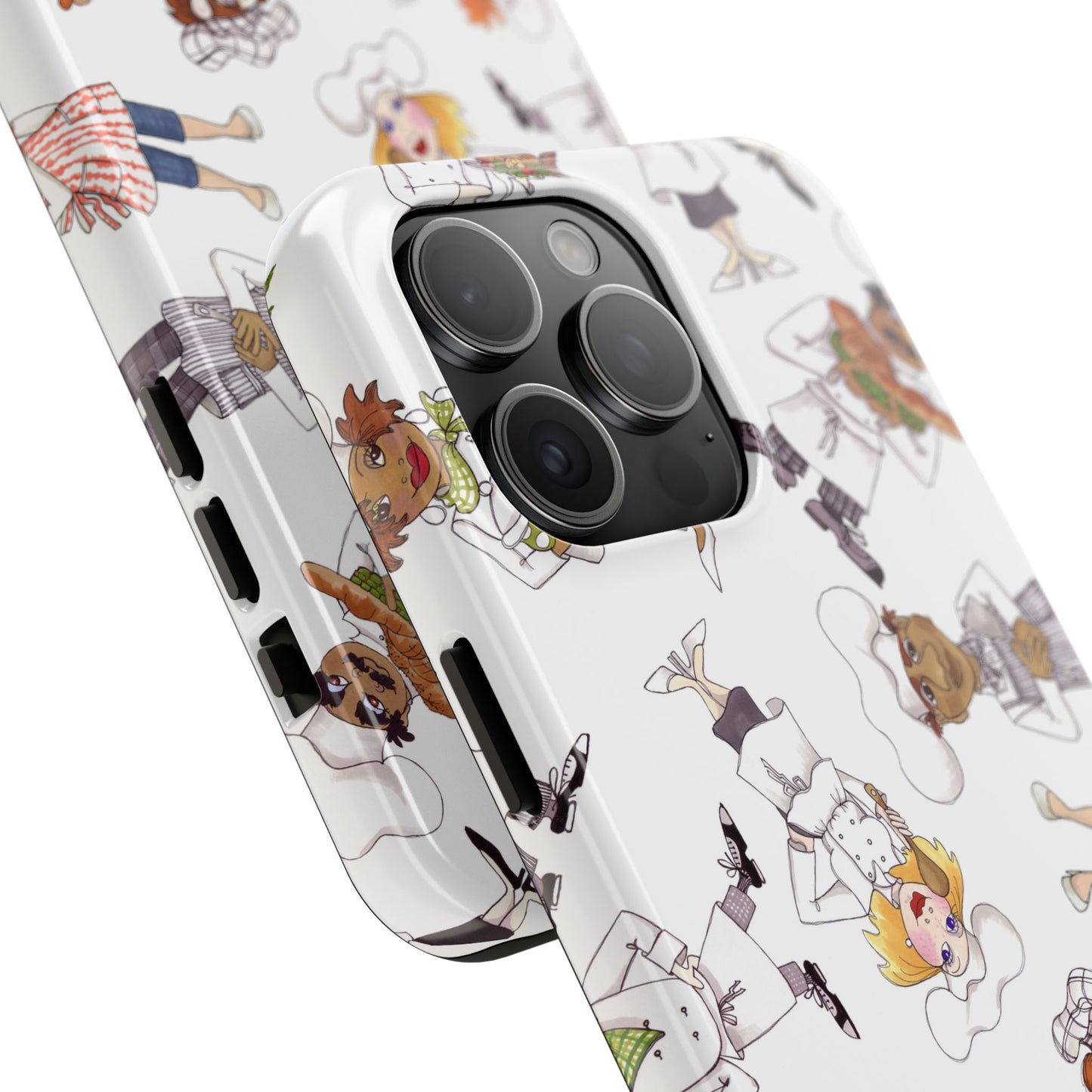 Tossed Chefs White Phone Case