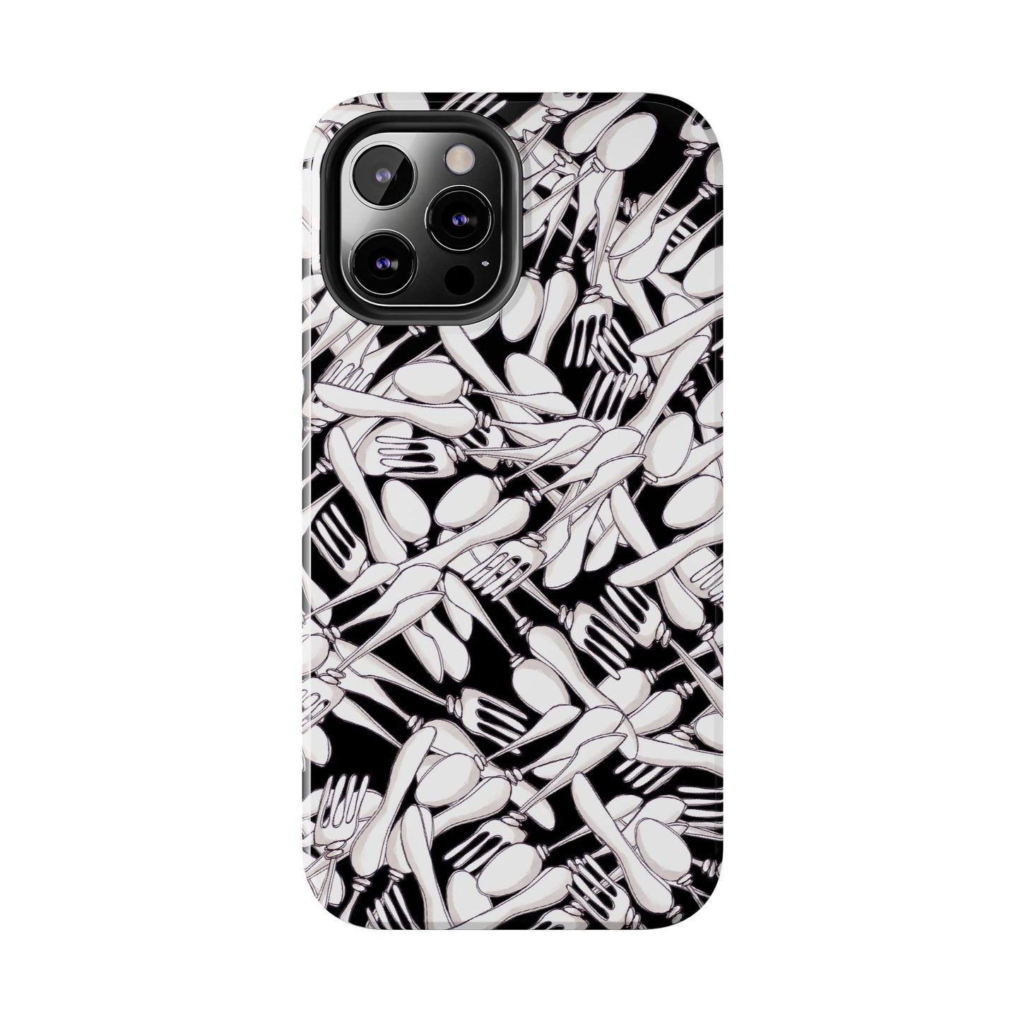 Silverware Wars Black Phone Case