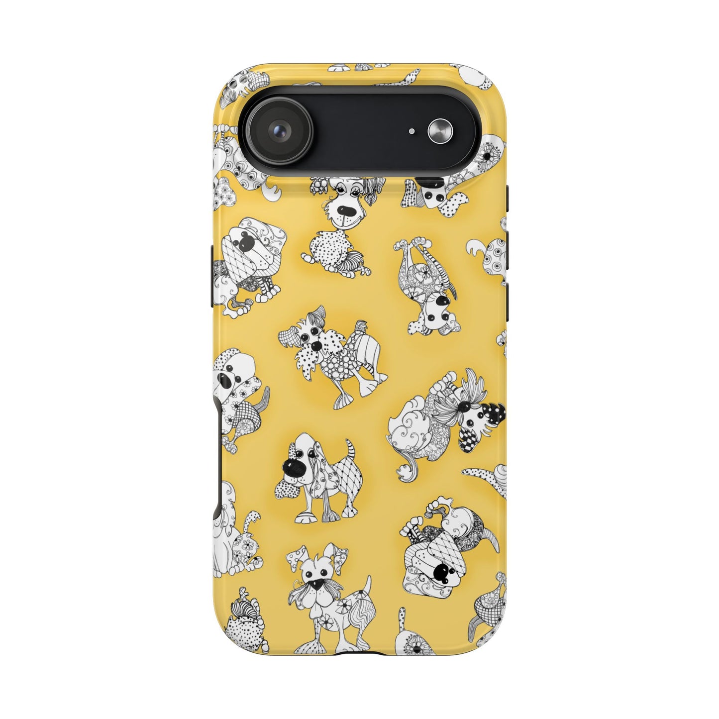 Doodle Dogs Yellow Phone Case