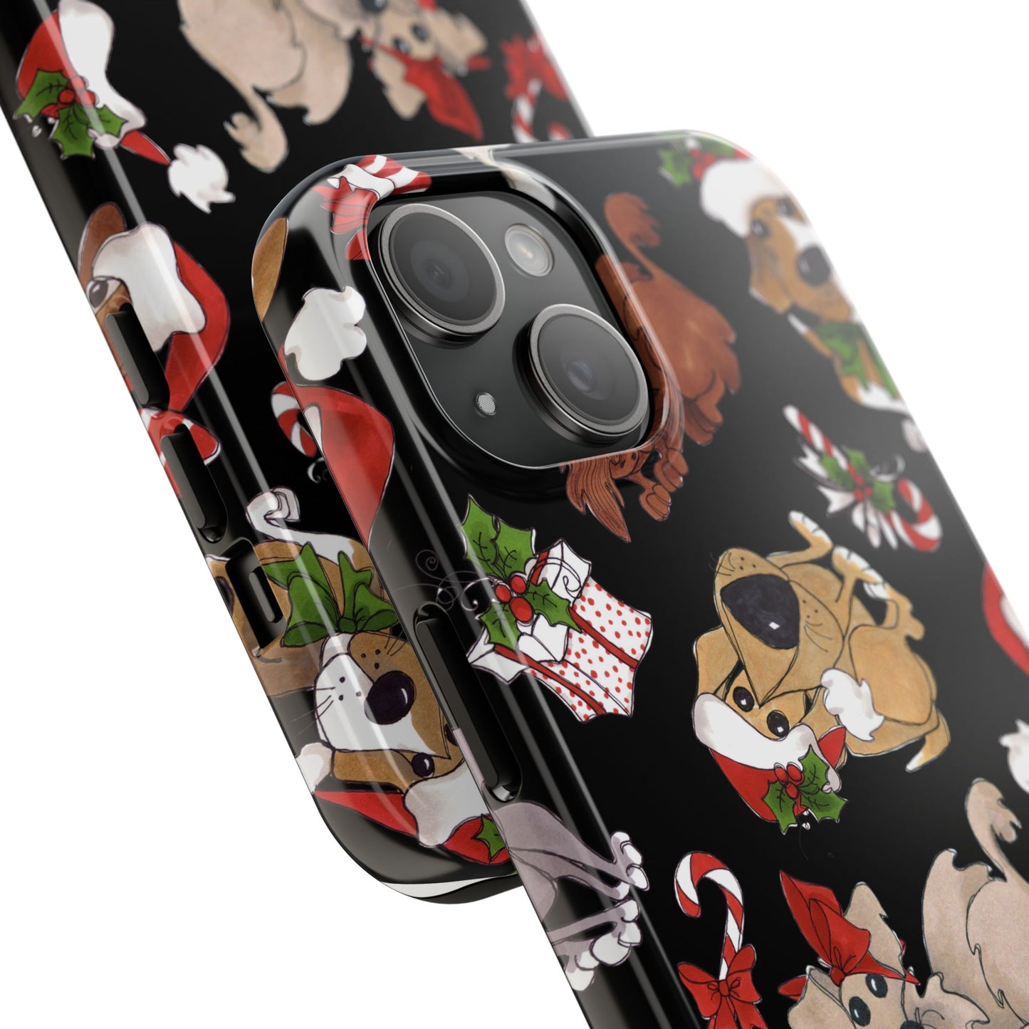 Doggie Toss Black Phone Case