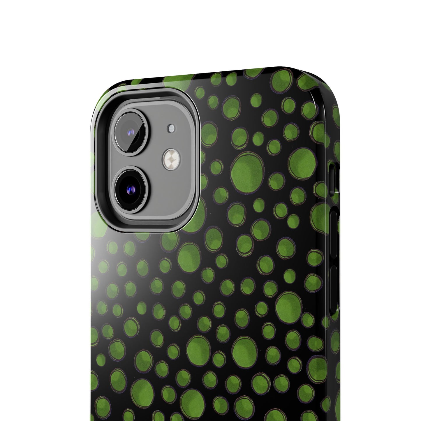 Dot Assortment Black / Green Phone Case