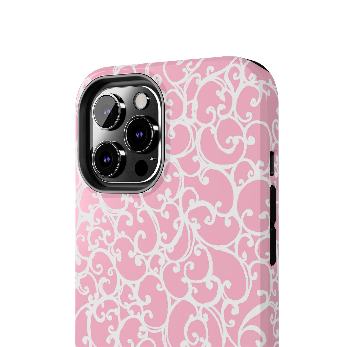 Scrollie Pink / White Phone Case