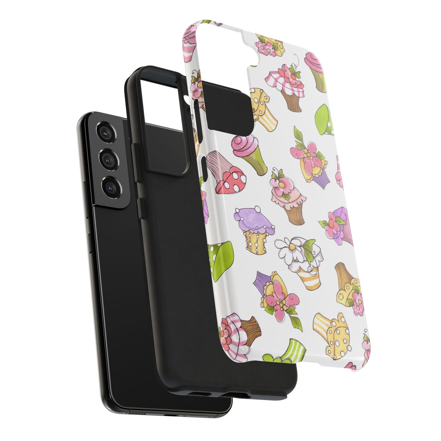 Cupcake Toss White Phone Case