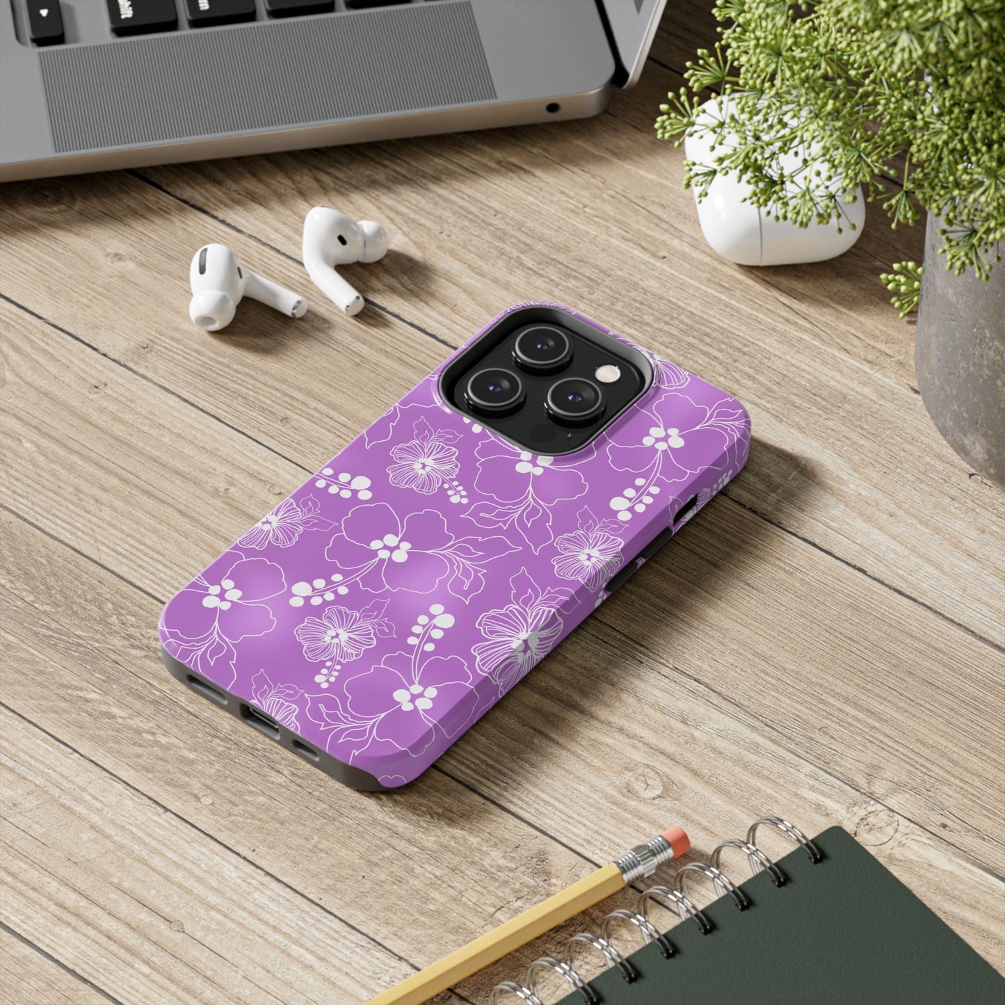 Lacey Hibiscus Orchid Phone Case