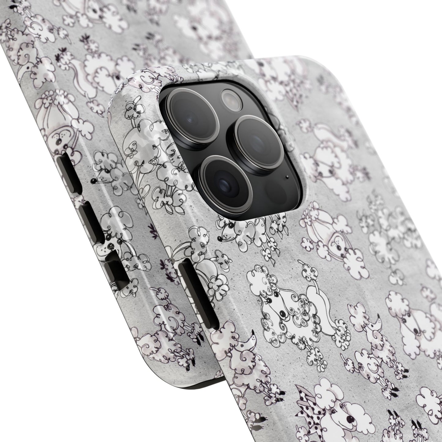 Paris Poodles Silver Phone Case