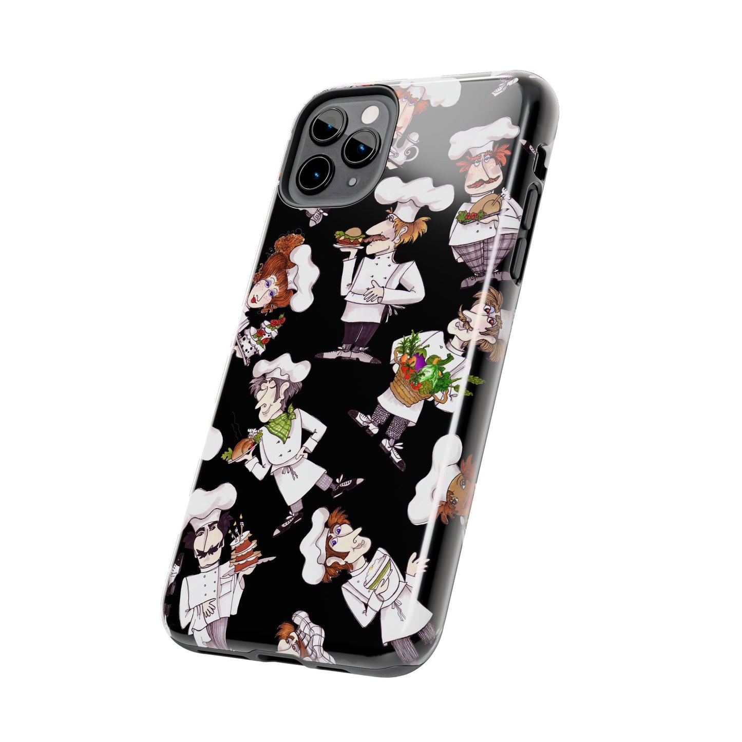 Tossed Chefs Black Phone Case