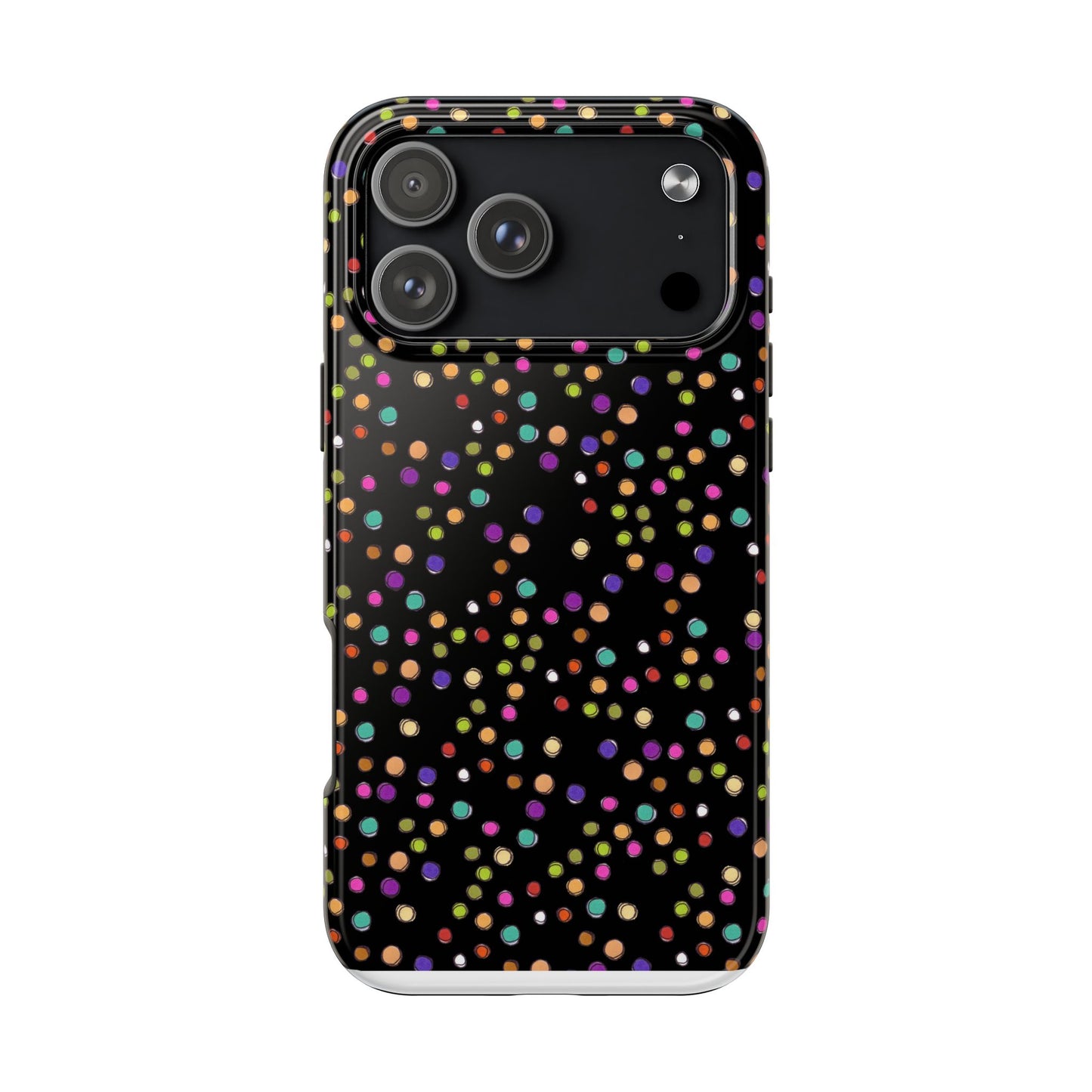Dog Dots Black Phone Case