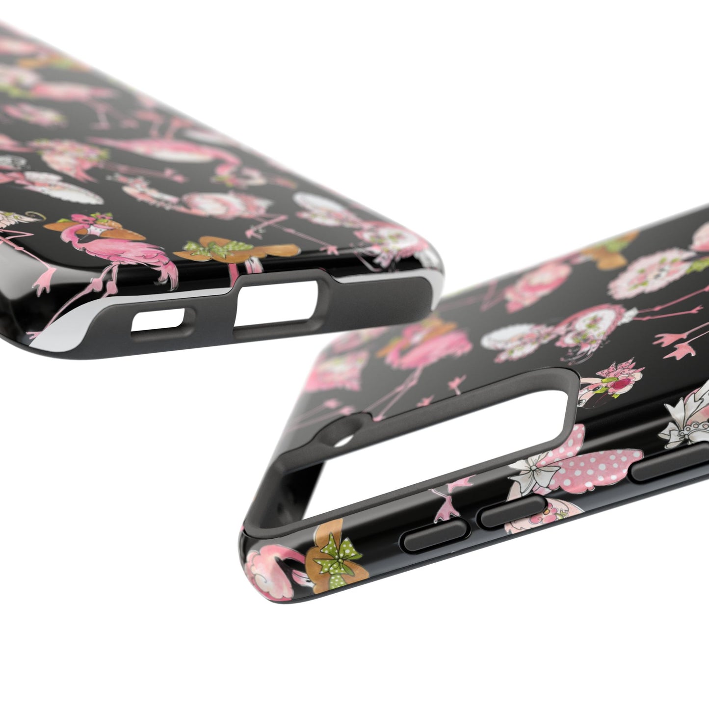 Tossed Flams Black Phone Case