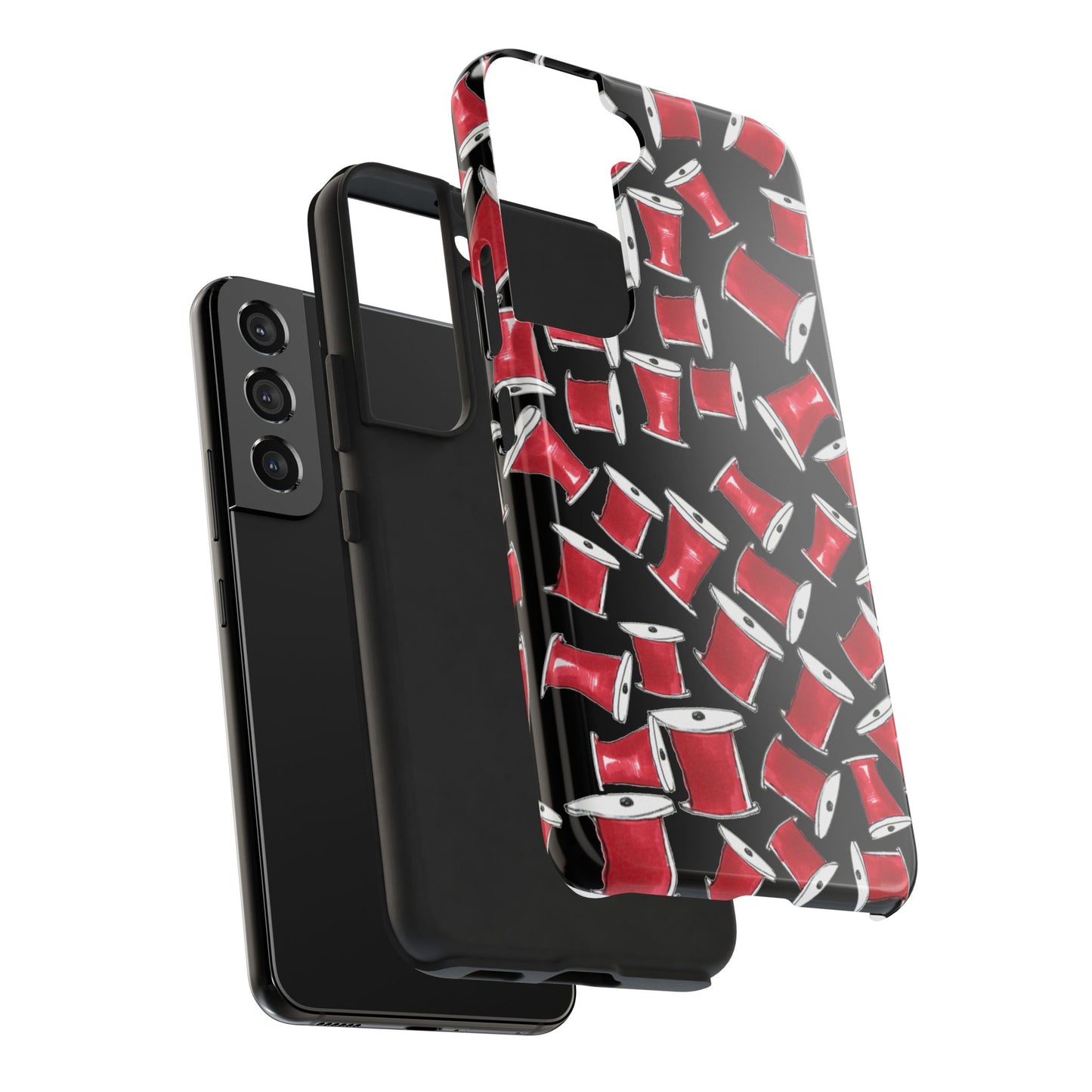 Red Thread Black Phone Case